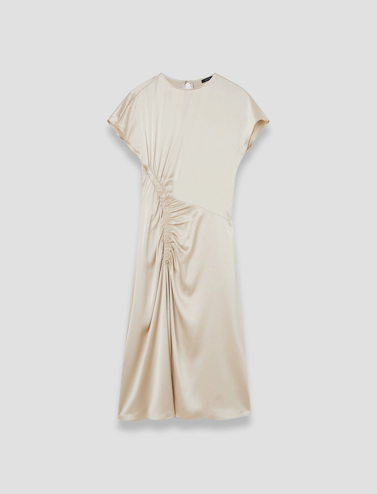 Color Glow Geegee Ruched Silk Satin Dress