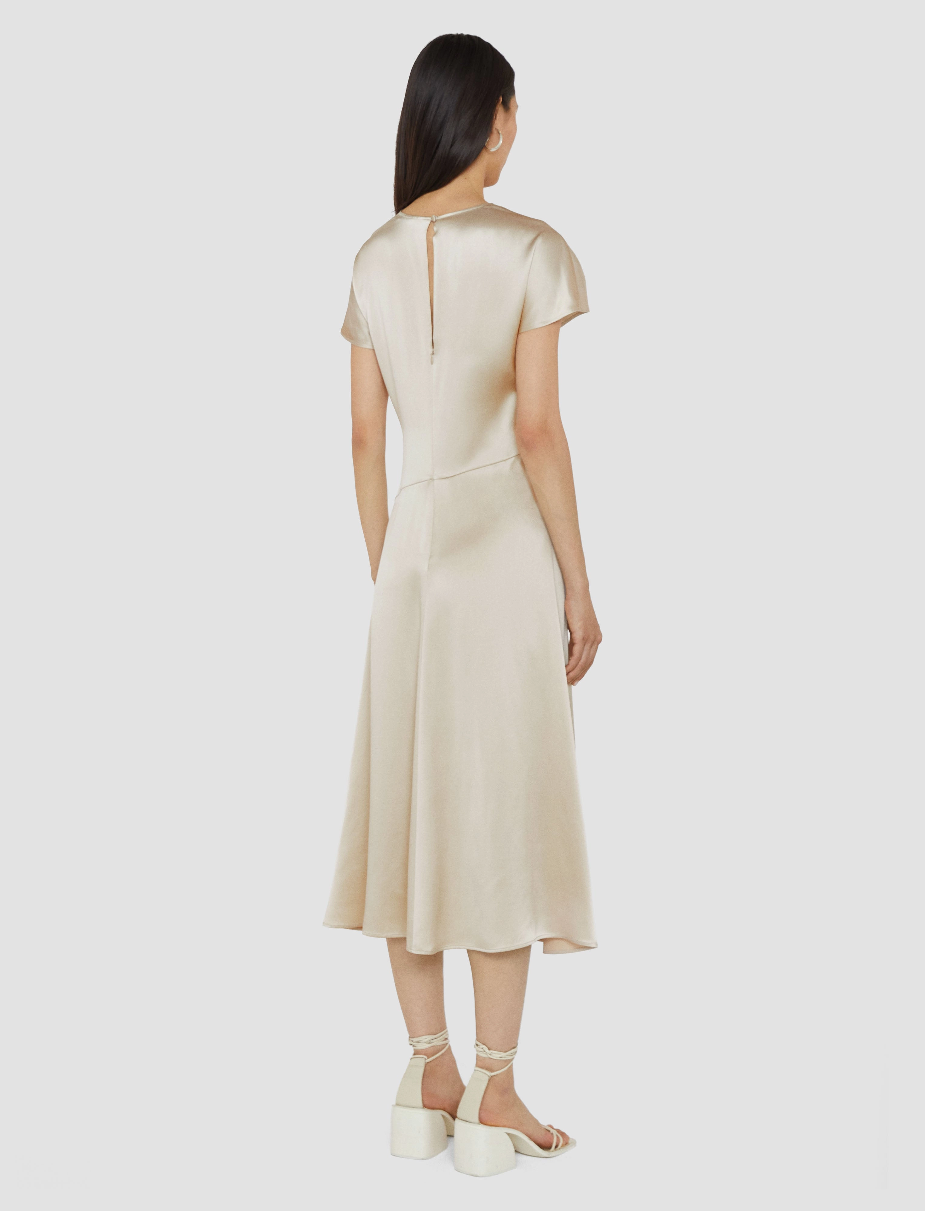 Geegee Ruched Silk Satin Dress Must Have