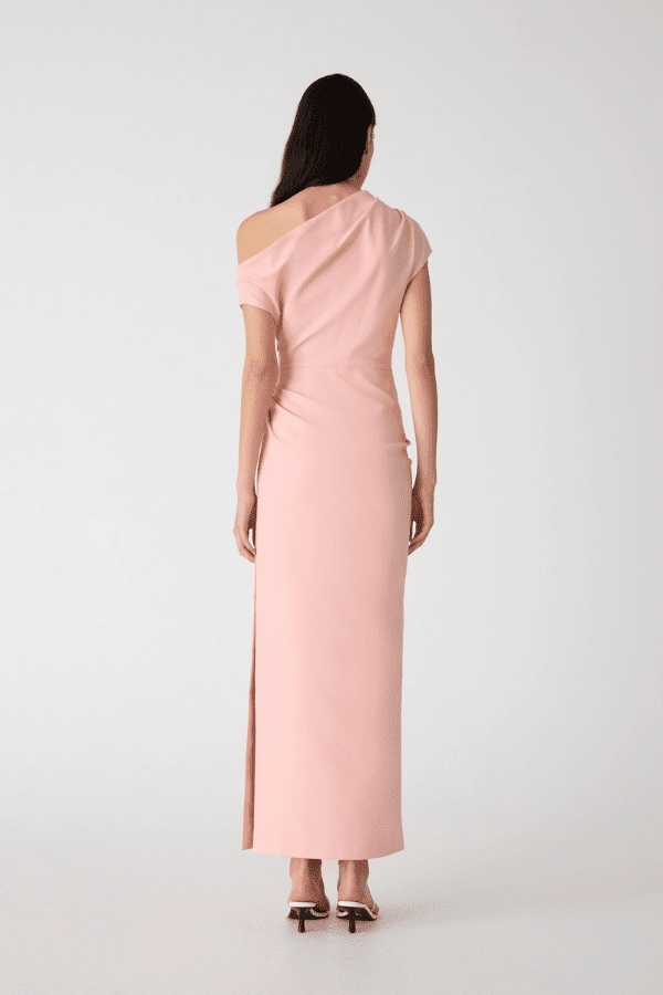 Bold Patterns Smooth Blend Gia Midi Dress Rose Quartz Pink