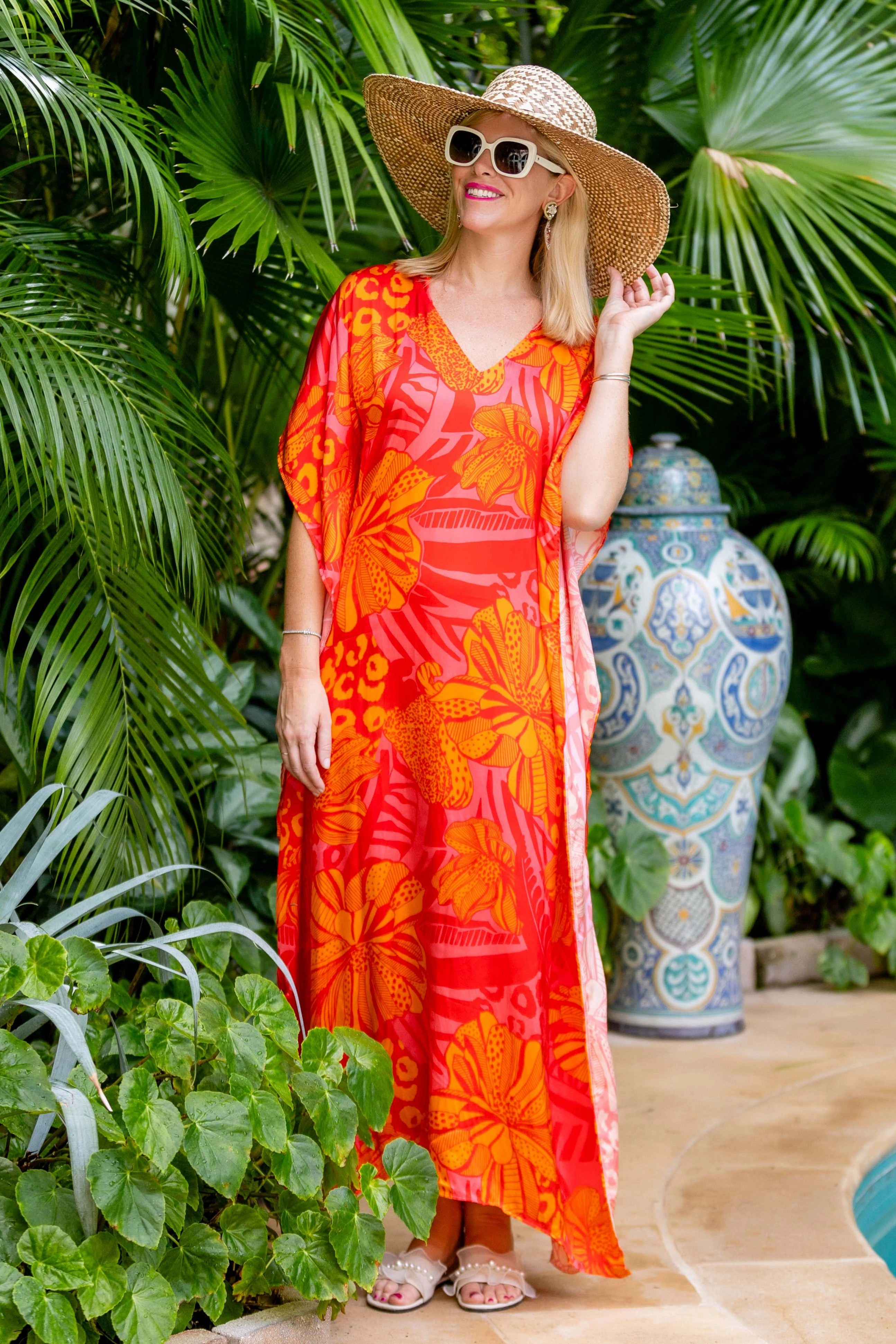 Giovanna Kaftan / Orange Pink Multi Relax Line Relaxed fit wear