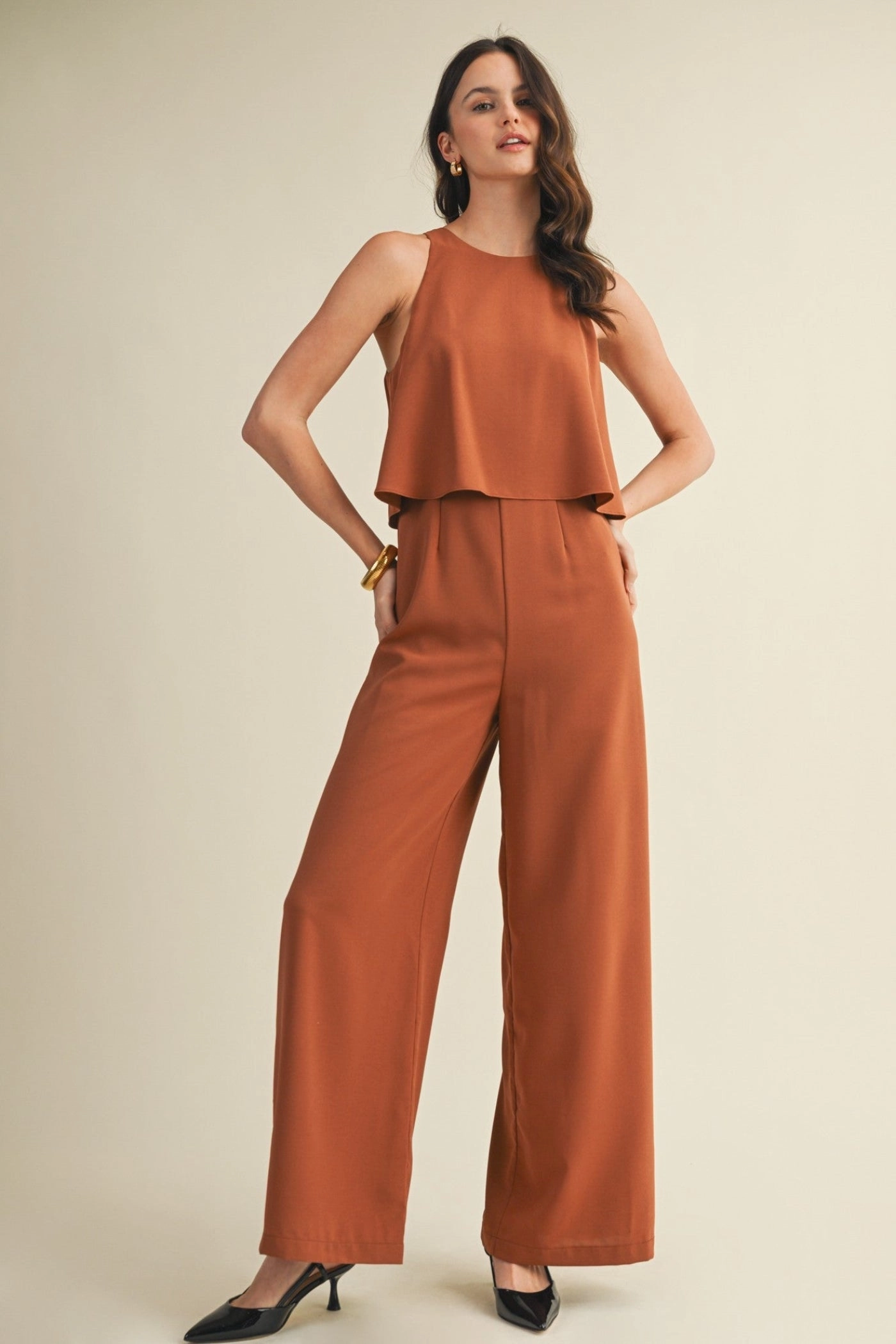 Active Urban GLORIA LAYERED SLEEVELESS JUMPSUIT
