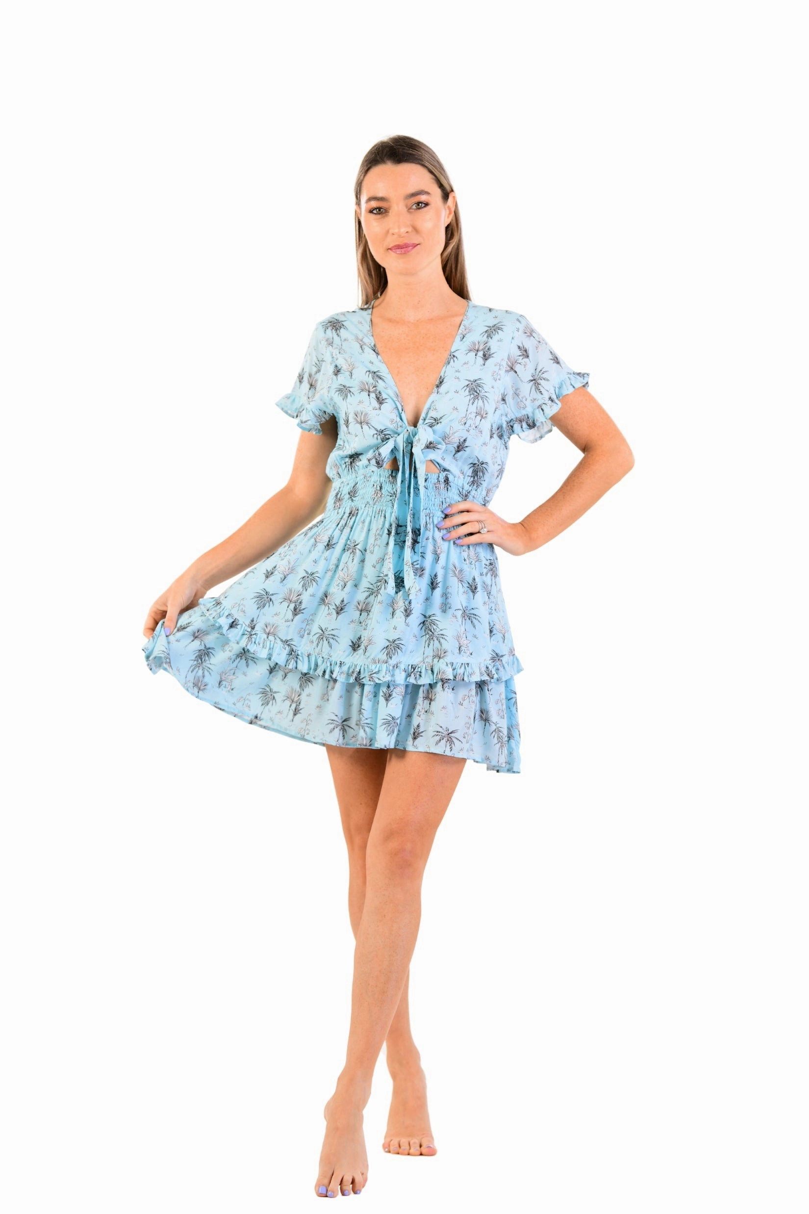 Smooth Design Sarah Dress / Blue Jungle