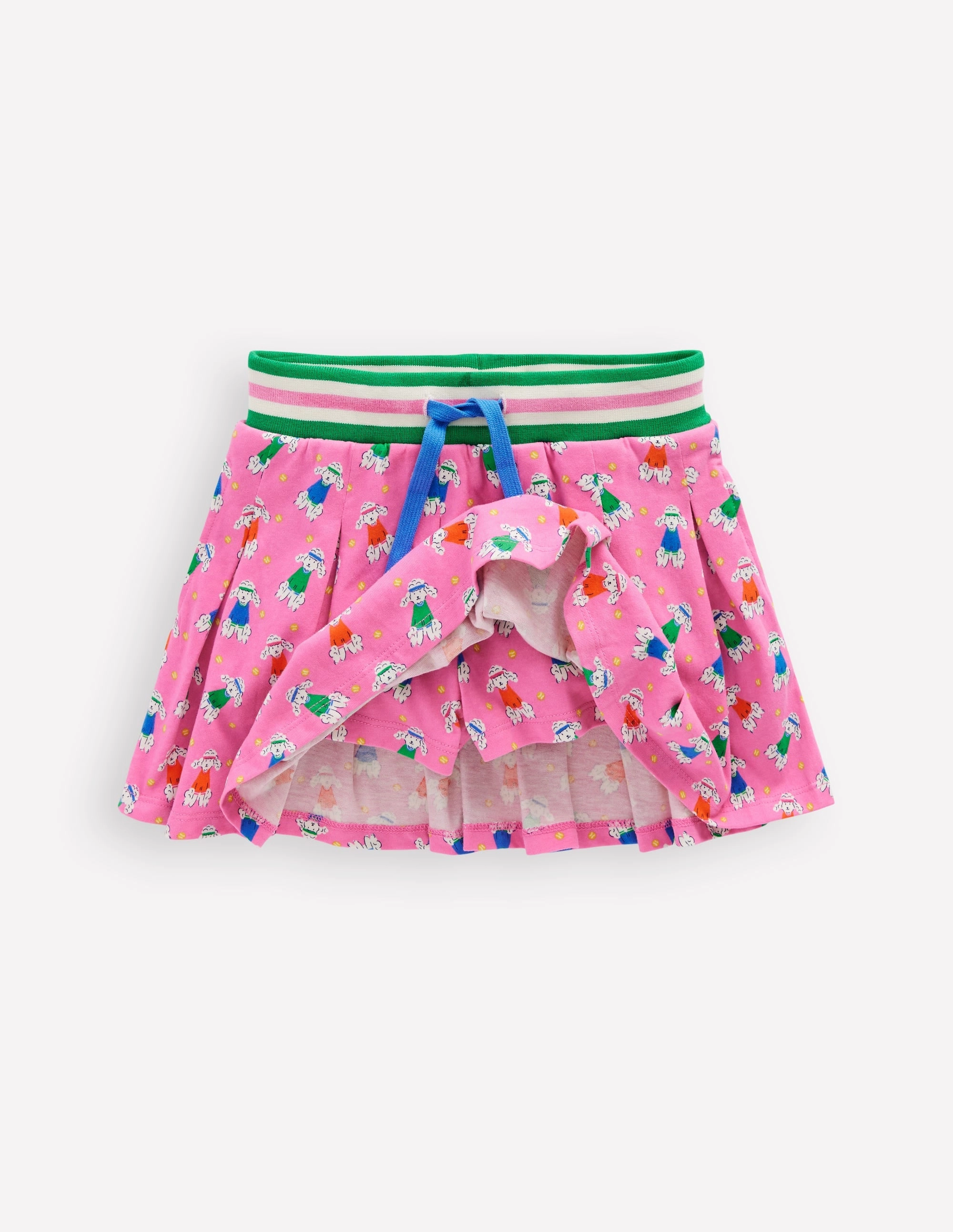 Collaboration Piece Pleated Jersey Skort-Cosmos Pink Sporty Poodle