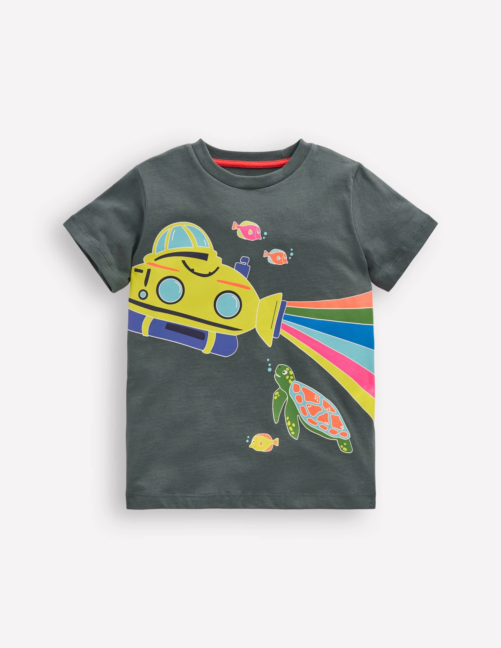 Glow-In-The-Dark T-shirt-Smoke Submarine Yarn Dyed Pattern Cloth