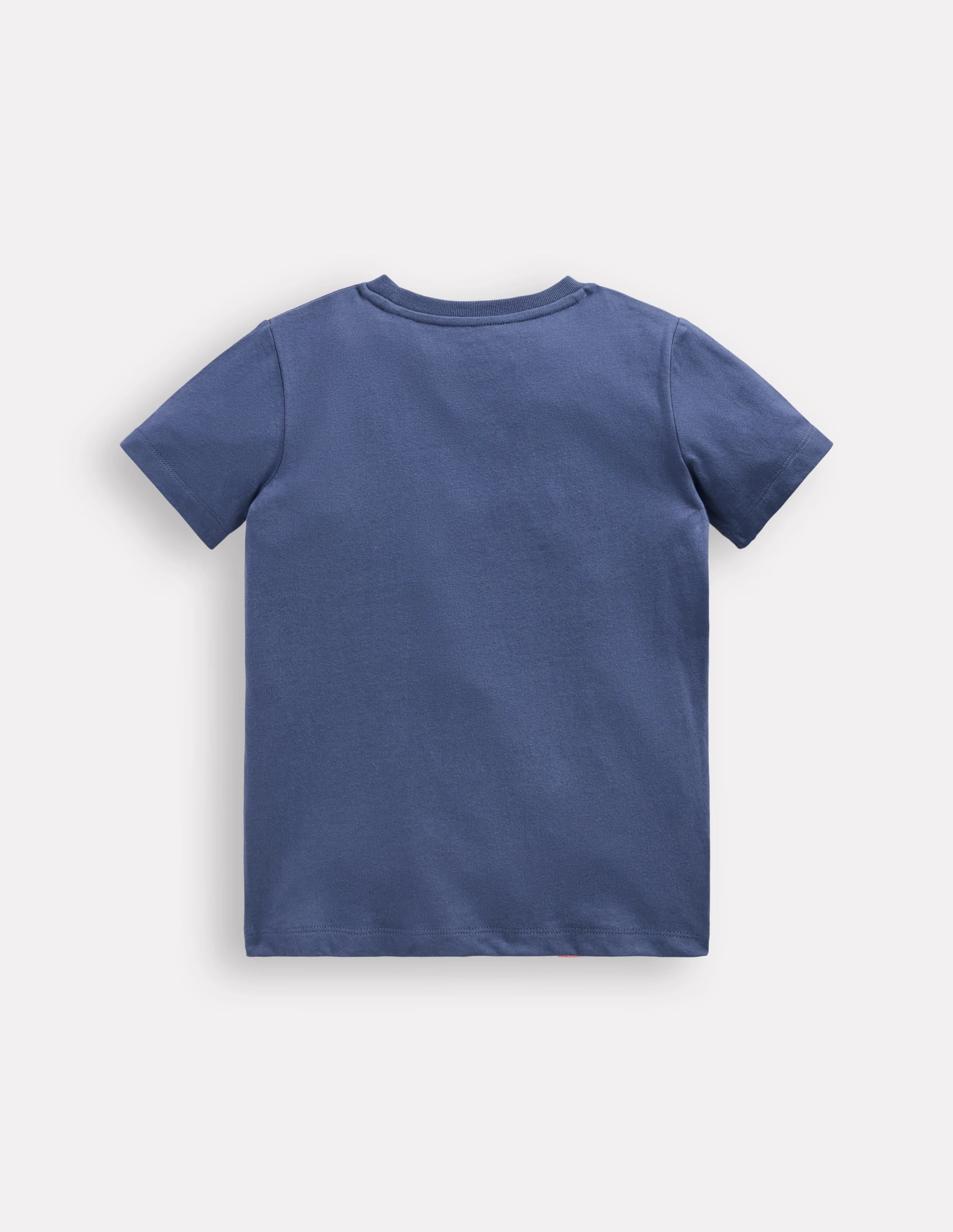 Layered Hem Detailing Glow Superstitch T-Shirt-Robot Blue UFO
