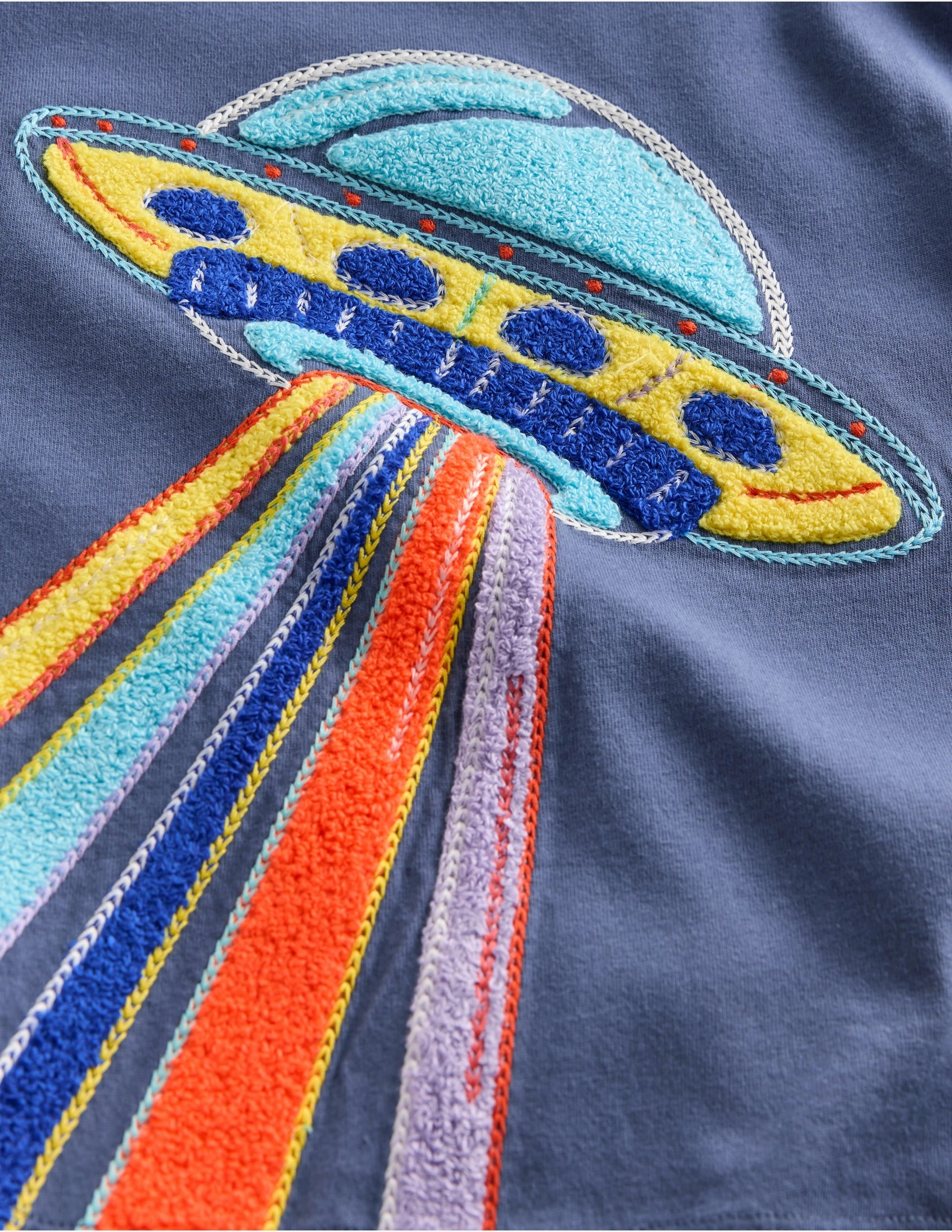 Compression Gradient Glow Superstitch T-Shirt-Robot Blue UFO