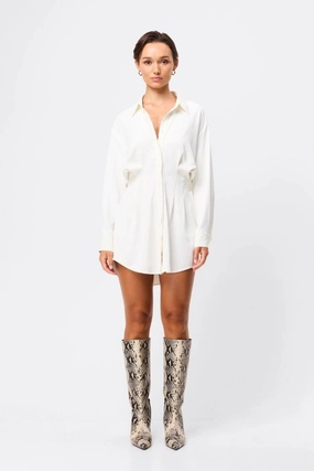 Side-Slit Good Intentions Mini Dress White