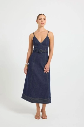 Indie Flared Midi Indigo Modern Edge Comfy and Cozy