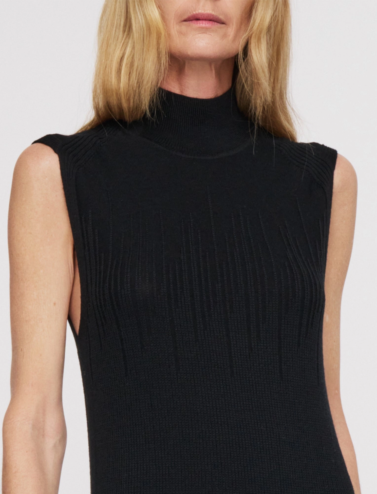 Gradient Stitch High Neck Dress Smart Tones