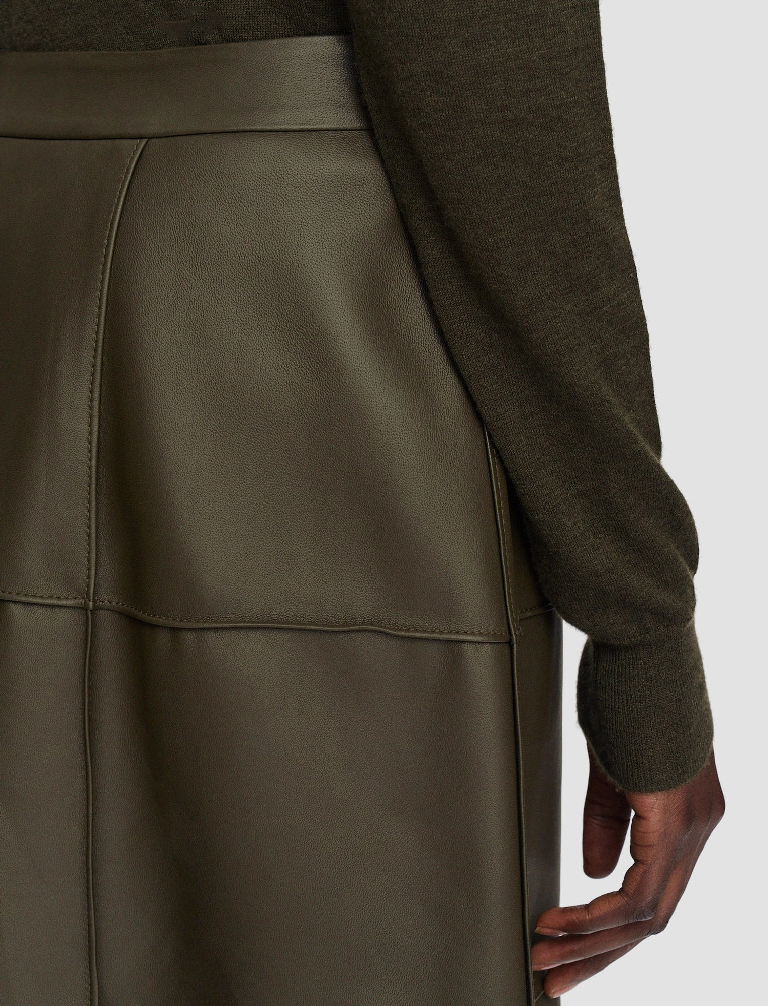 Weekend Ready Grid Nappa Leather Keller Skirt