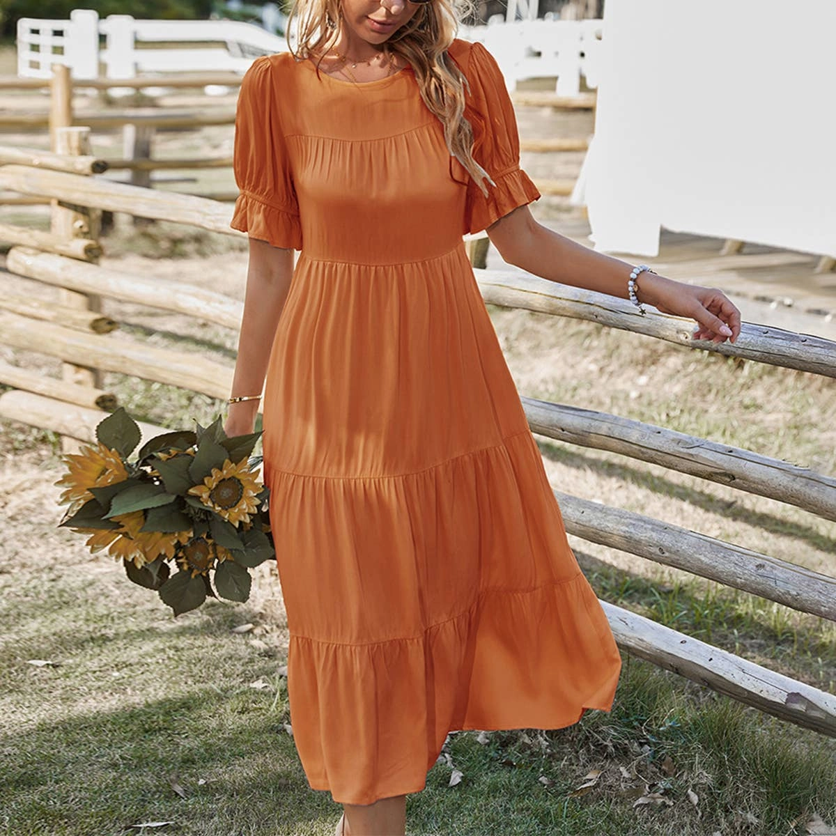 COTTON SWING DRESS_CWDSD3407 QuickReleaseClasp Flexible Fit