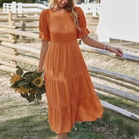 COTTON SWING DRESS_CWDSD3407 QuickReleaseClasp Flexible Fit