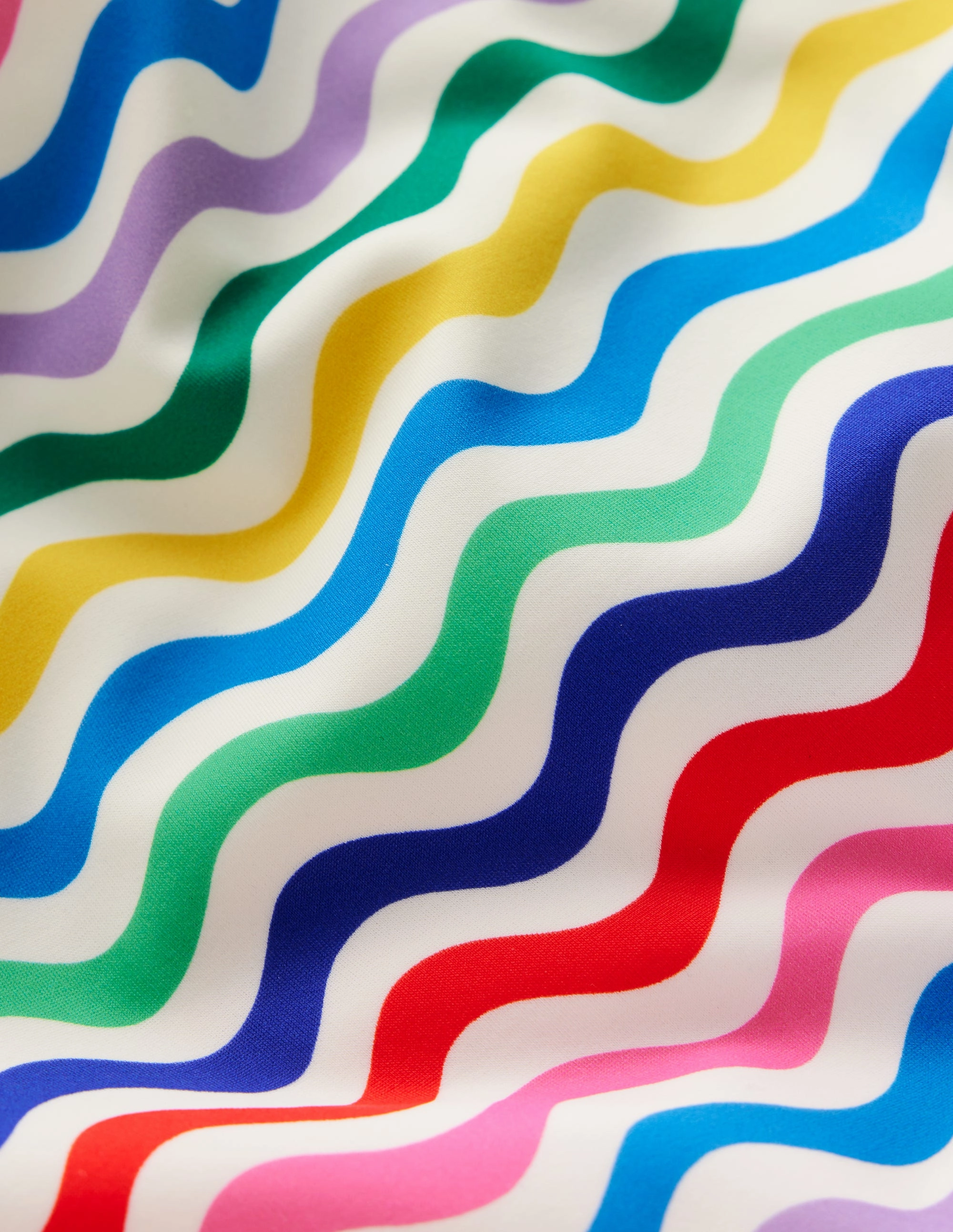 4 Way Stretch Material Hallie Frill Strap Swimsuit-Multi Mini Wave