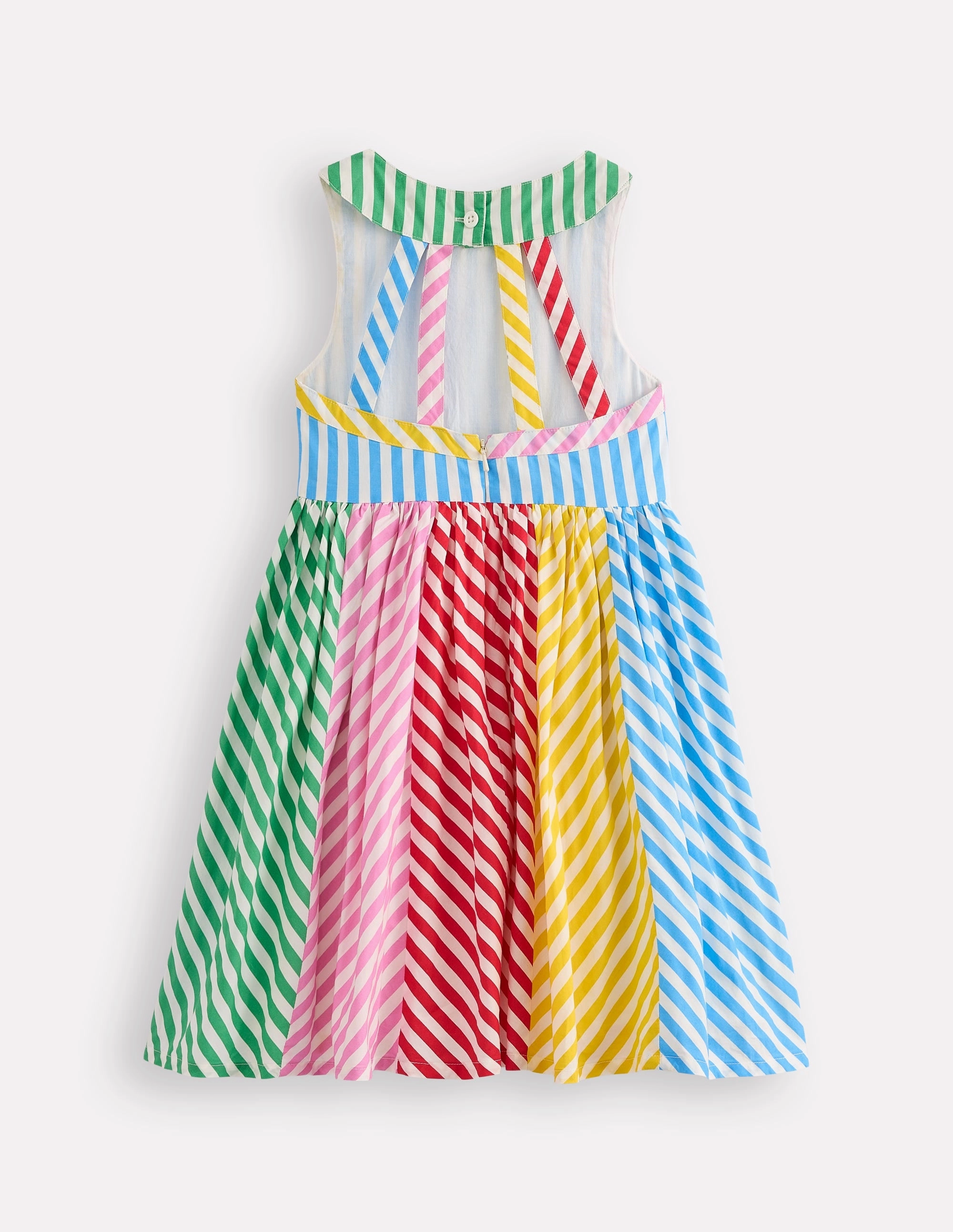 Polished Style Harlow Back Detail Dress-Hotchpotch Multi Stripe