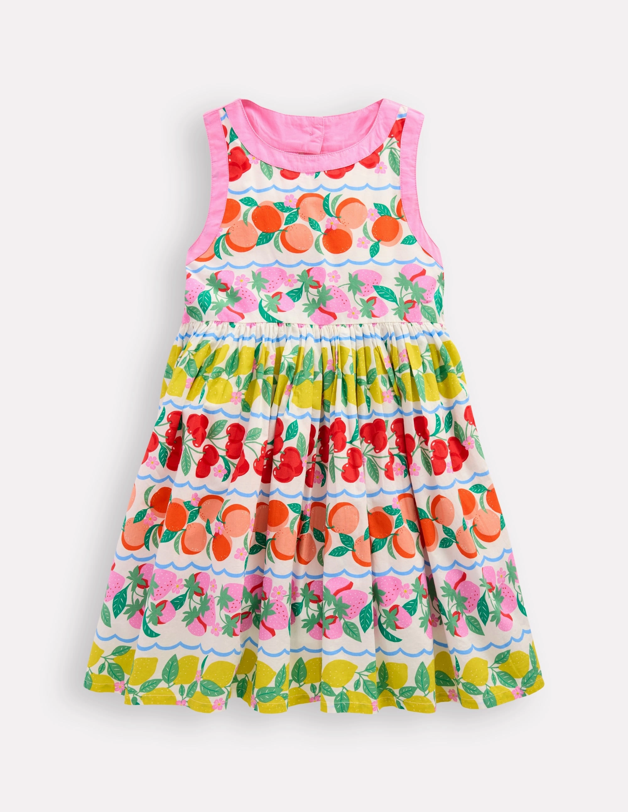 Color-Blocked Harlow Back Detail Dress-Rainbow Fruit Stripe