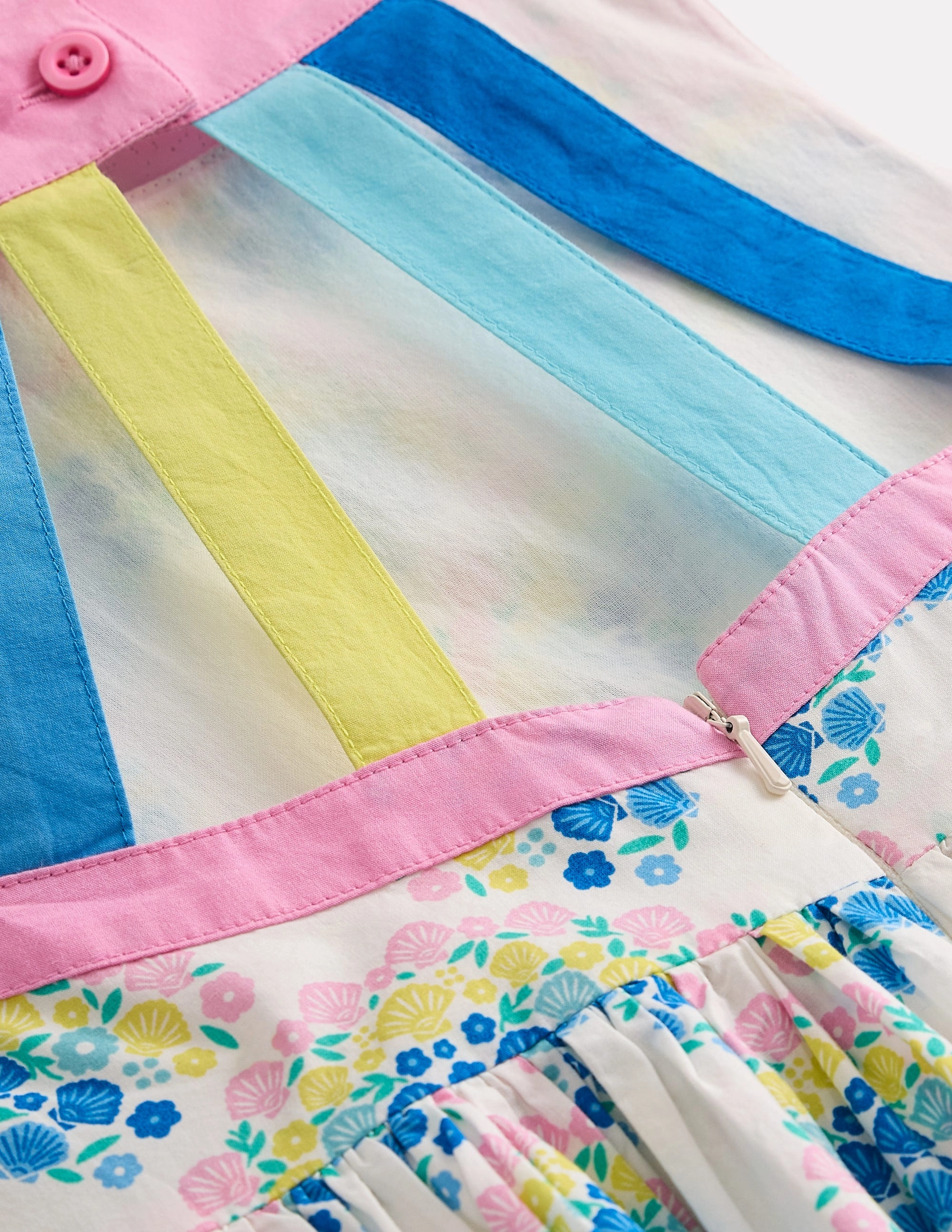 Harlow Back Detail Dress-Soft Ivory Rainbow Shells perfect for events Comfy Yet Stylish