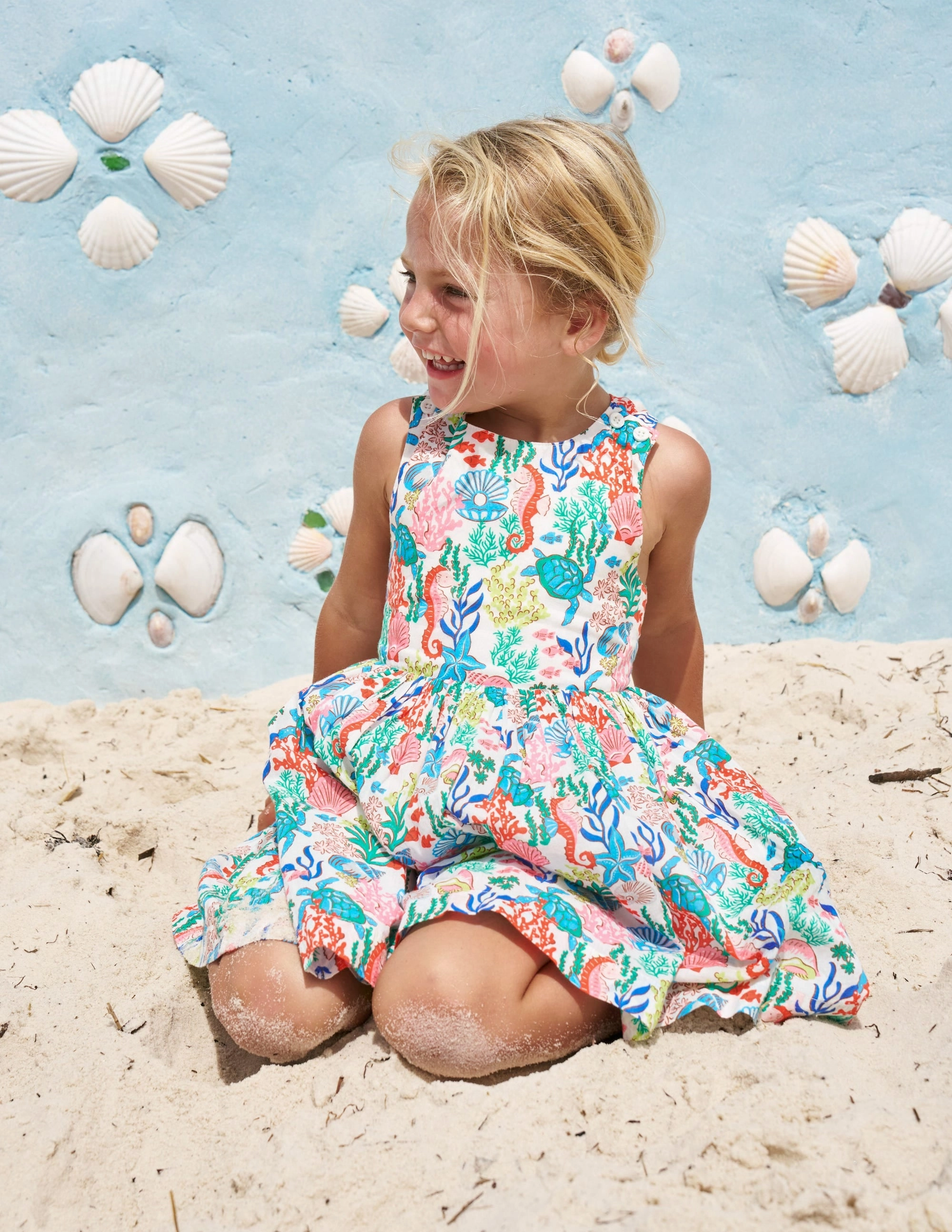 Harper Cross-Back Dress-Multi Coral Cove Mood Focused Light Weight