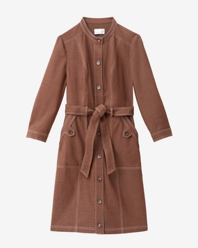 Harris Midi Dress Mocha Flattering Design Wear