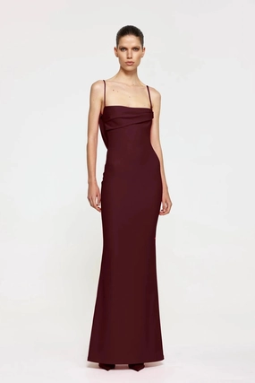 Minimal Harmony Havilland Gown Wine