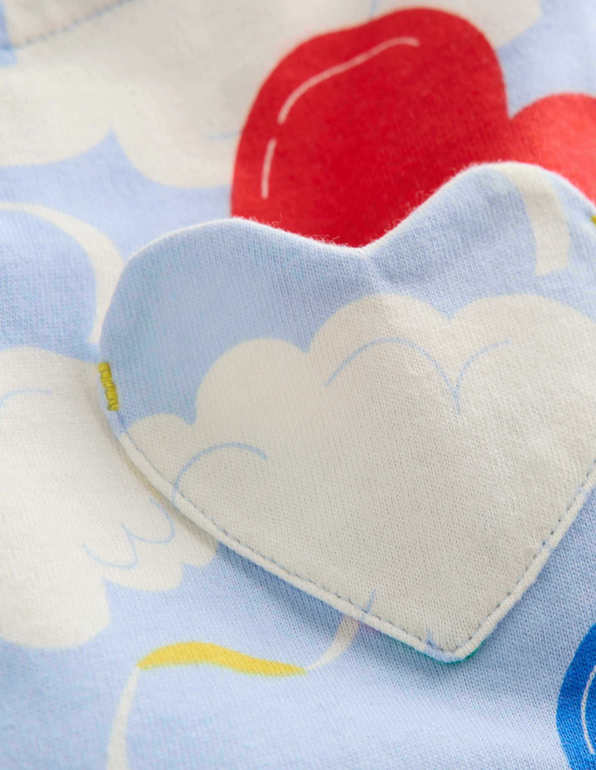 Calm Lines Aura Glow Heart Pocket Fun Jersey Dress-Balloon Clouds