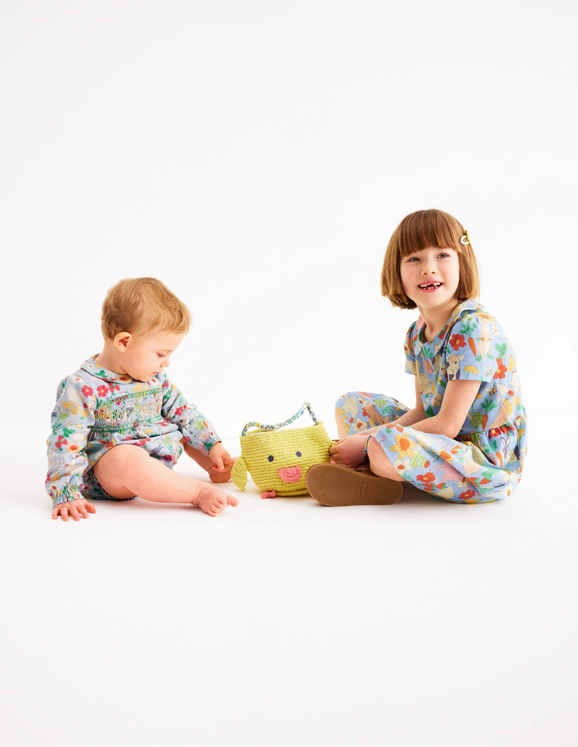 Heart Pocket Fun Jersey Dress-Misty Blue Spring Meadow Textured Layers Classic Motion