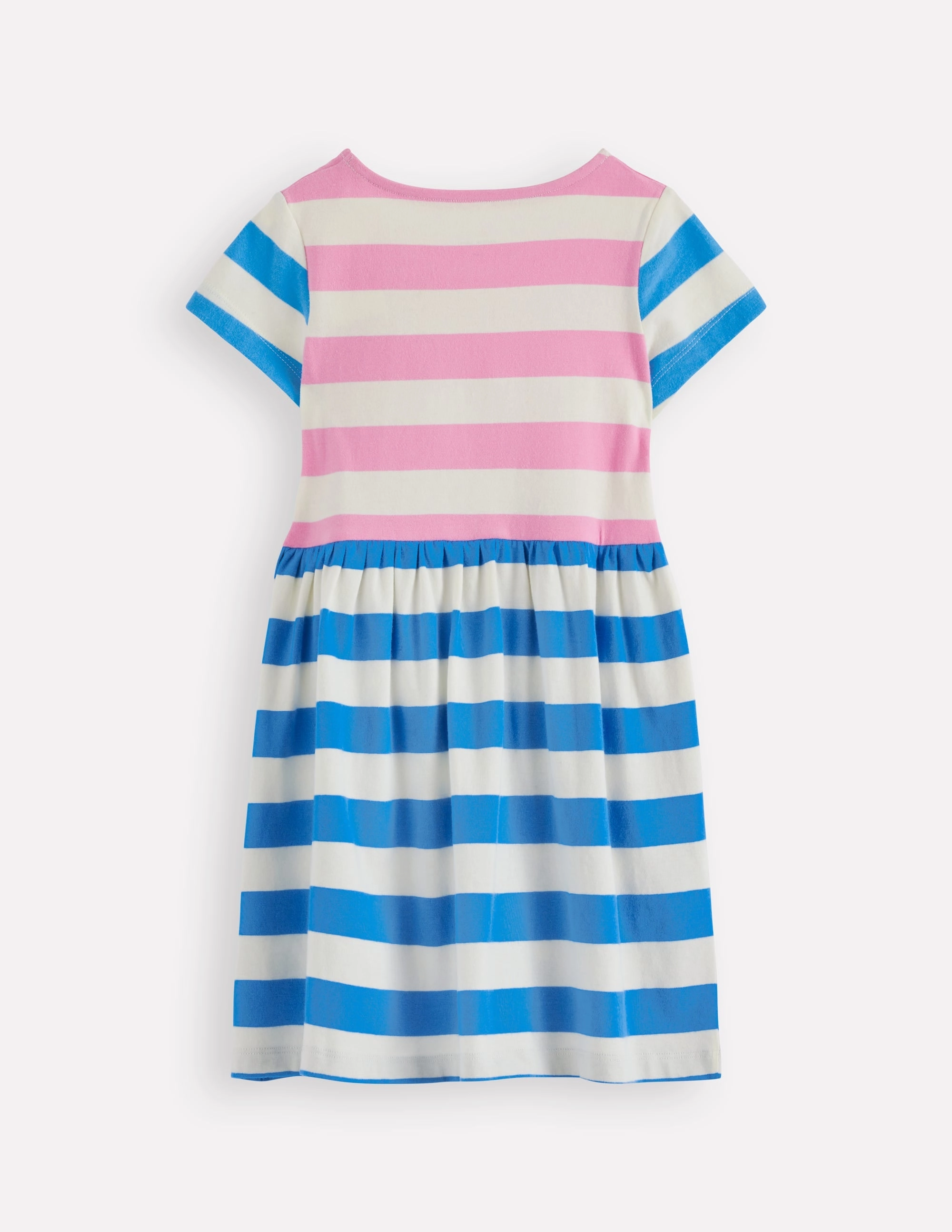 Heart Pocket Fun Jersey Dress-Multi Hotchpotch Stripe Sage Detail boho vibe