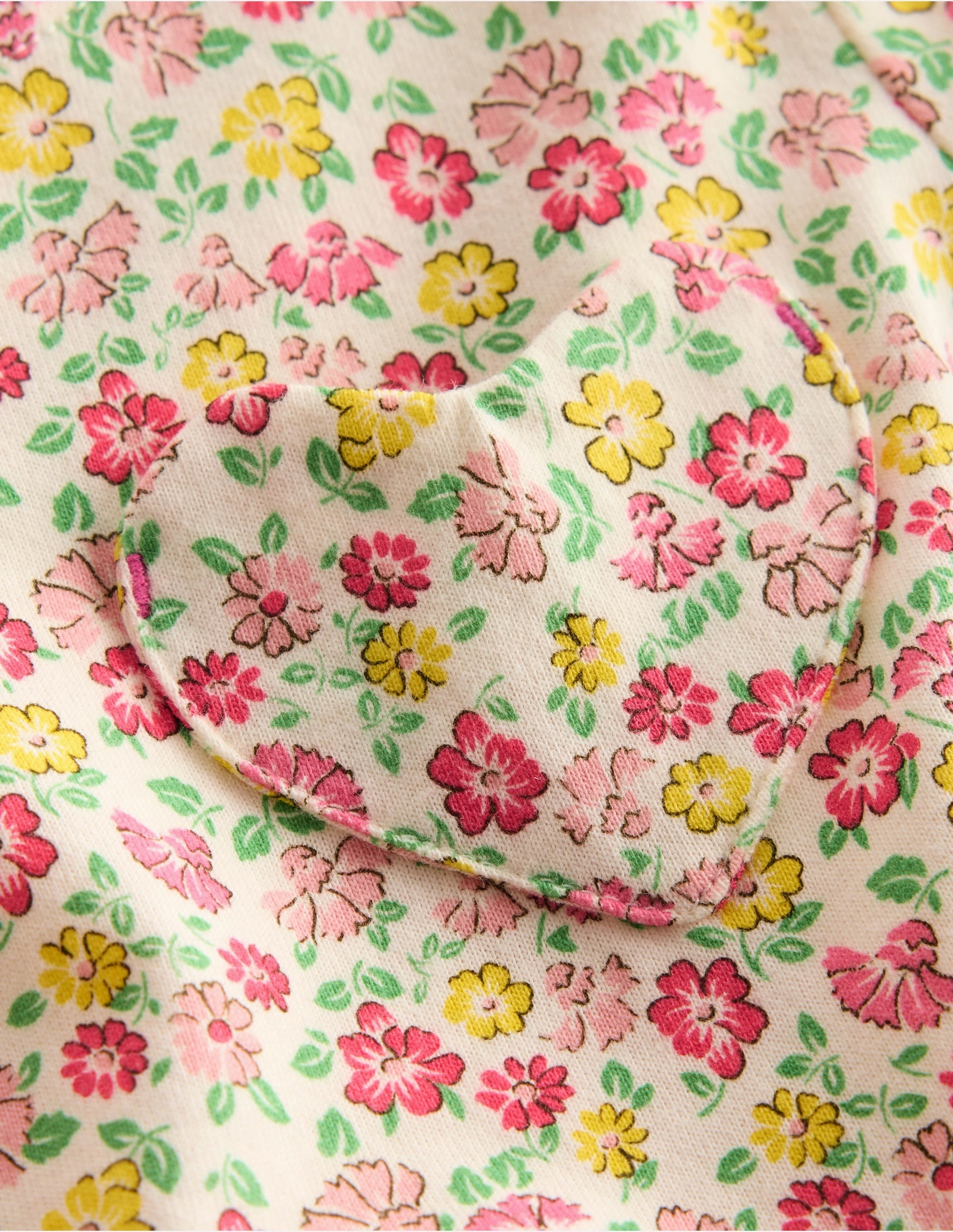 Heart Pocket Fun Jersey Dress-Multi Summer Flowerbed Chilly Day Layers