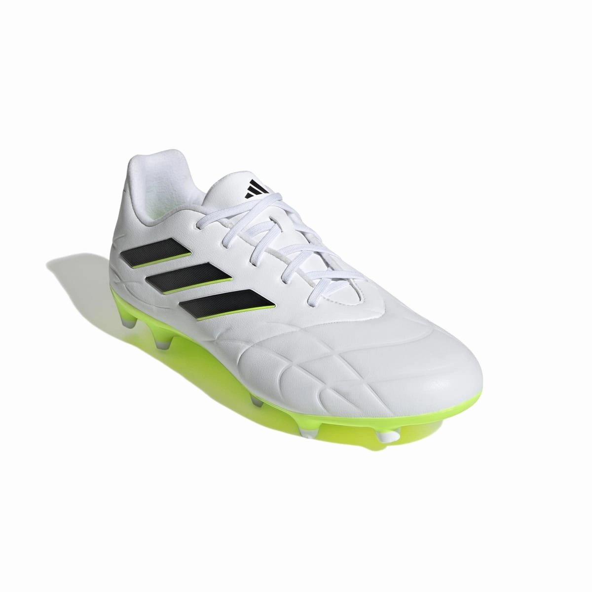 Torsion control Early Jog ADIDAS HQ8984 COPA PURE.3 FG MN'S (Medium) White/Black/Lemon Leather Soccer Shoes