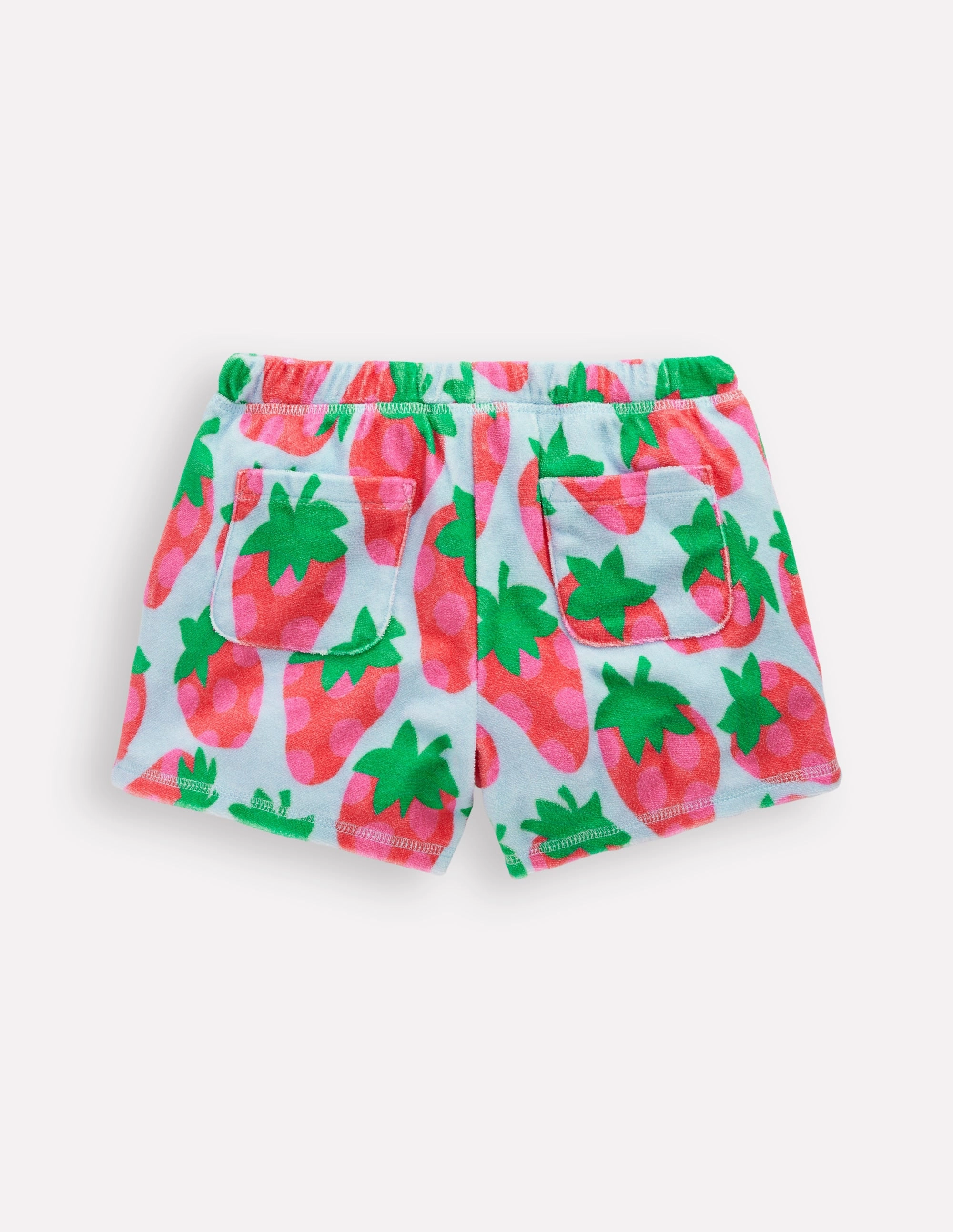 Printed Towelling Short-Misty Blue Spotty Strawberry baseball uniform