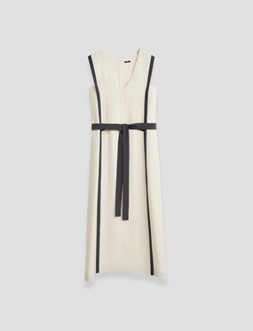 Mature Glam Relaxing Style Heavy Silk Crepe Animation Muguet Dress