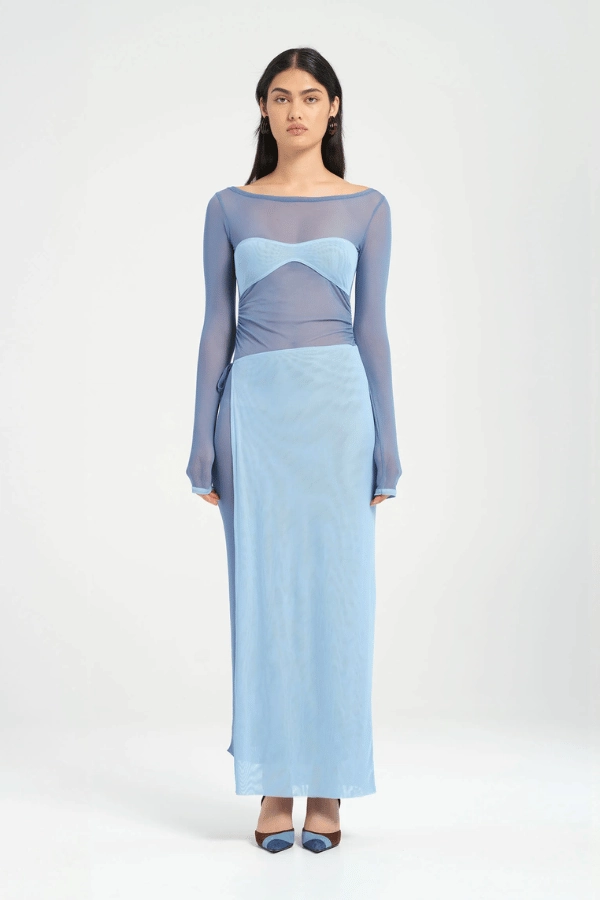 Soft Texture Hendrix Maxi Dress Ocean