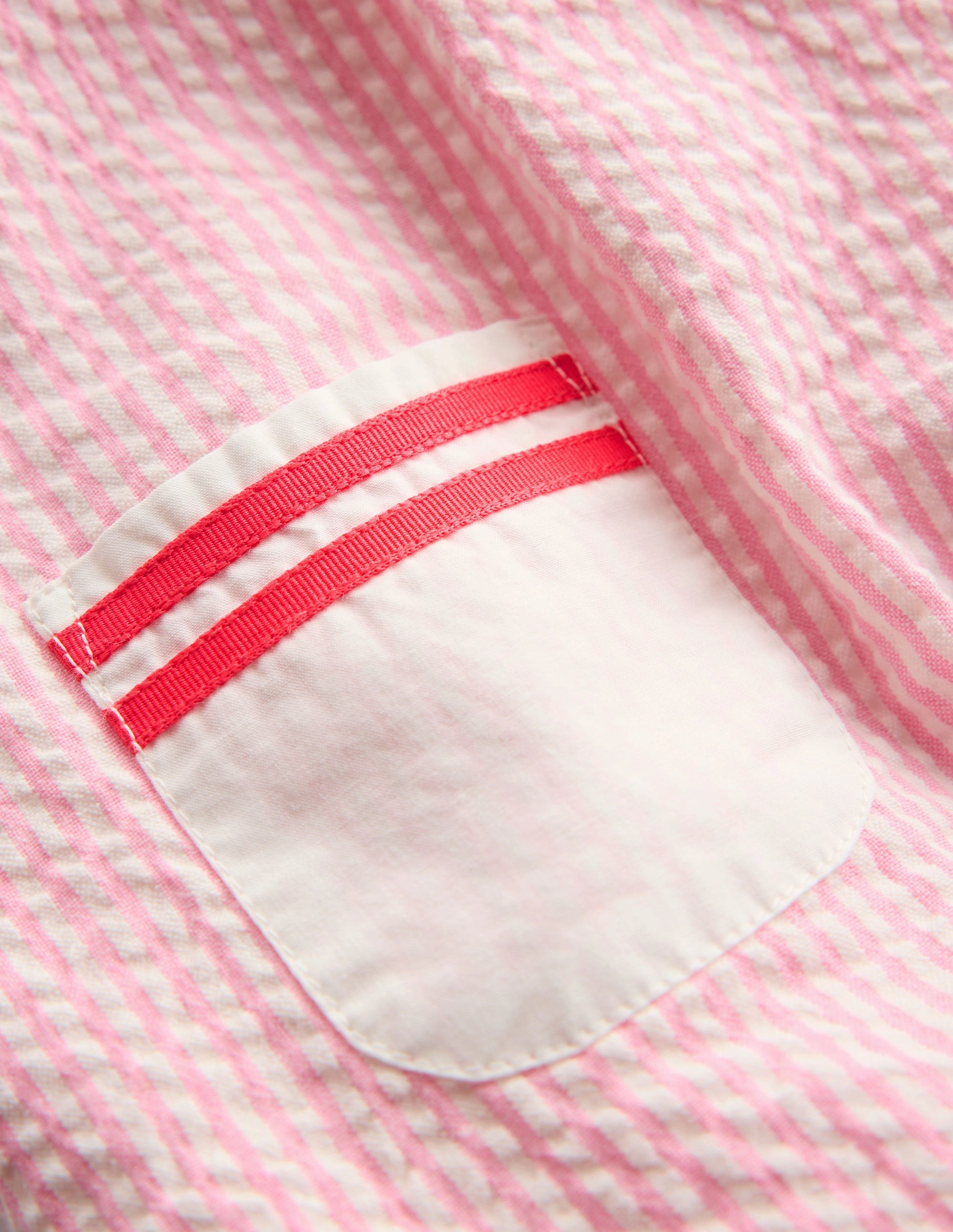 Smart Outdoor Heritage Nautical Romper-Pink Ticking Stripe