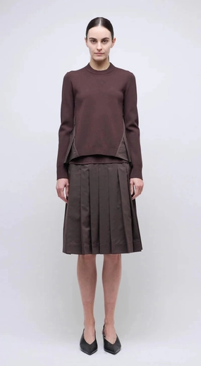 Elanore Pleated Top Chocolate Casual Tank