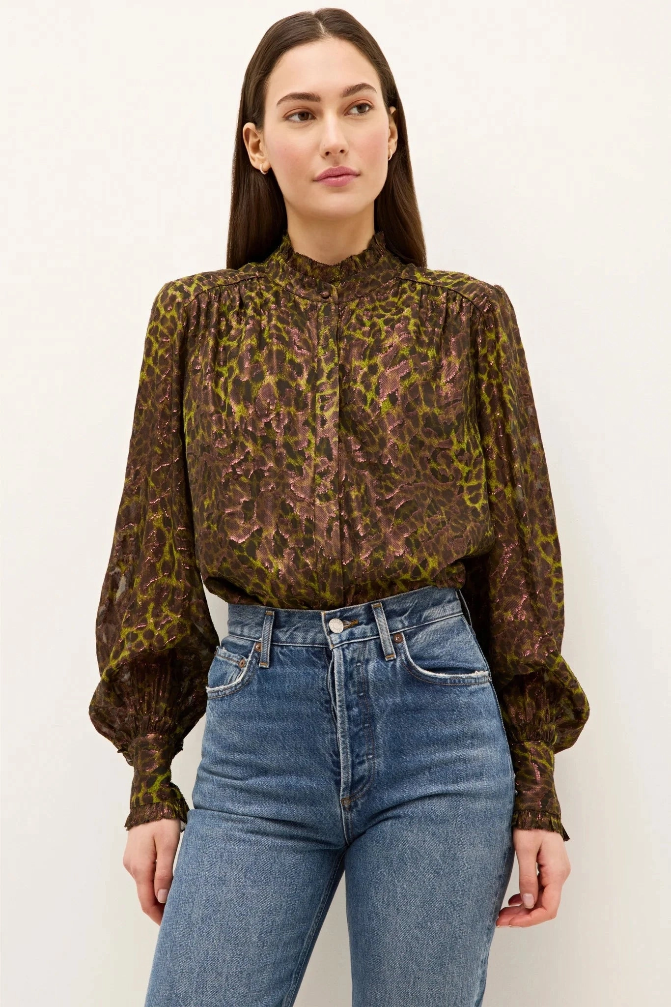 WaterResistant FrictionFreeNeckline Montana Blouse Grasslands