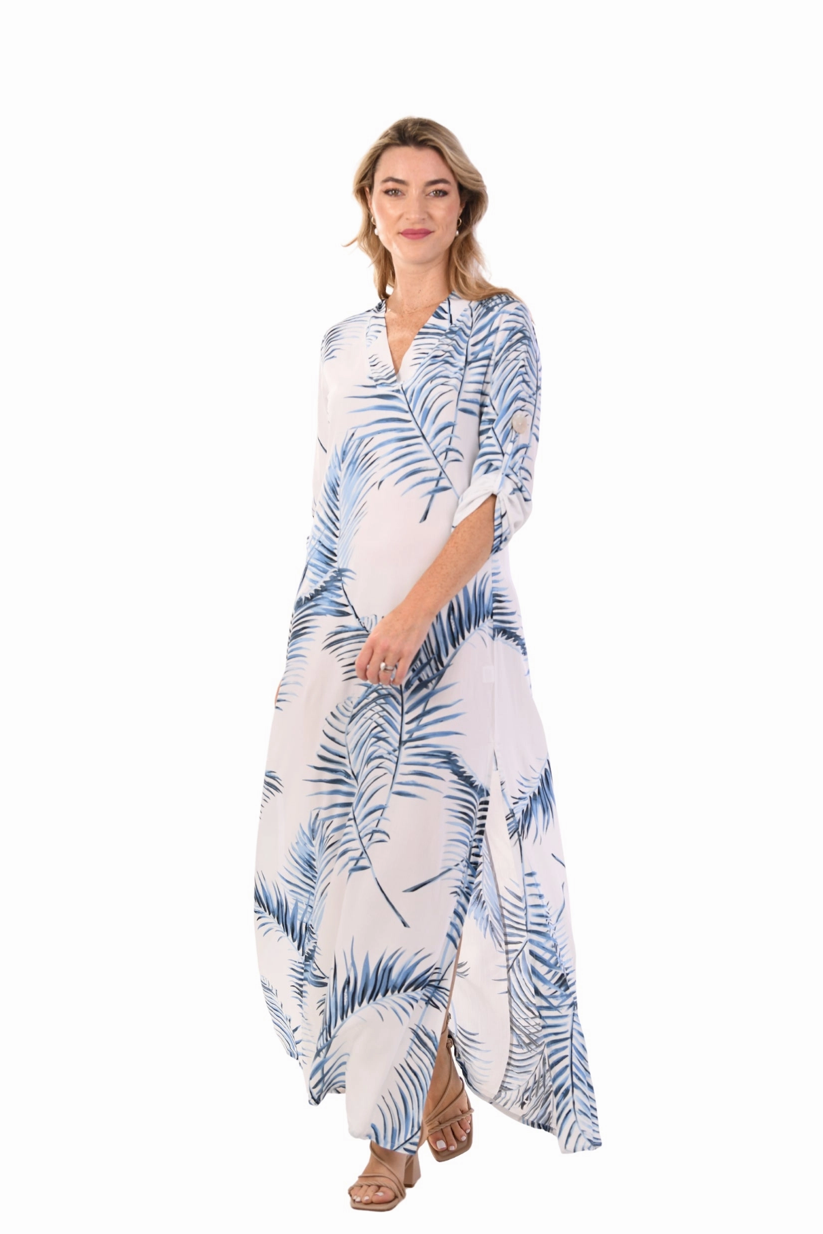 Exuma Kaftan / Blue Palm Everyday Style Movement Feel