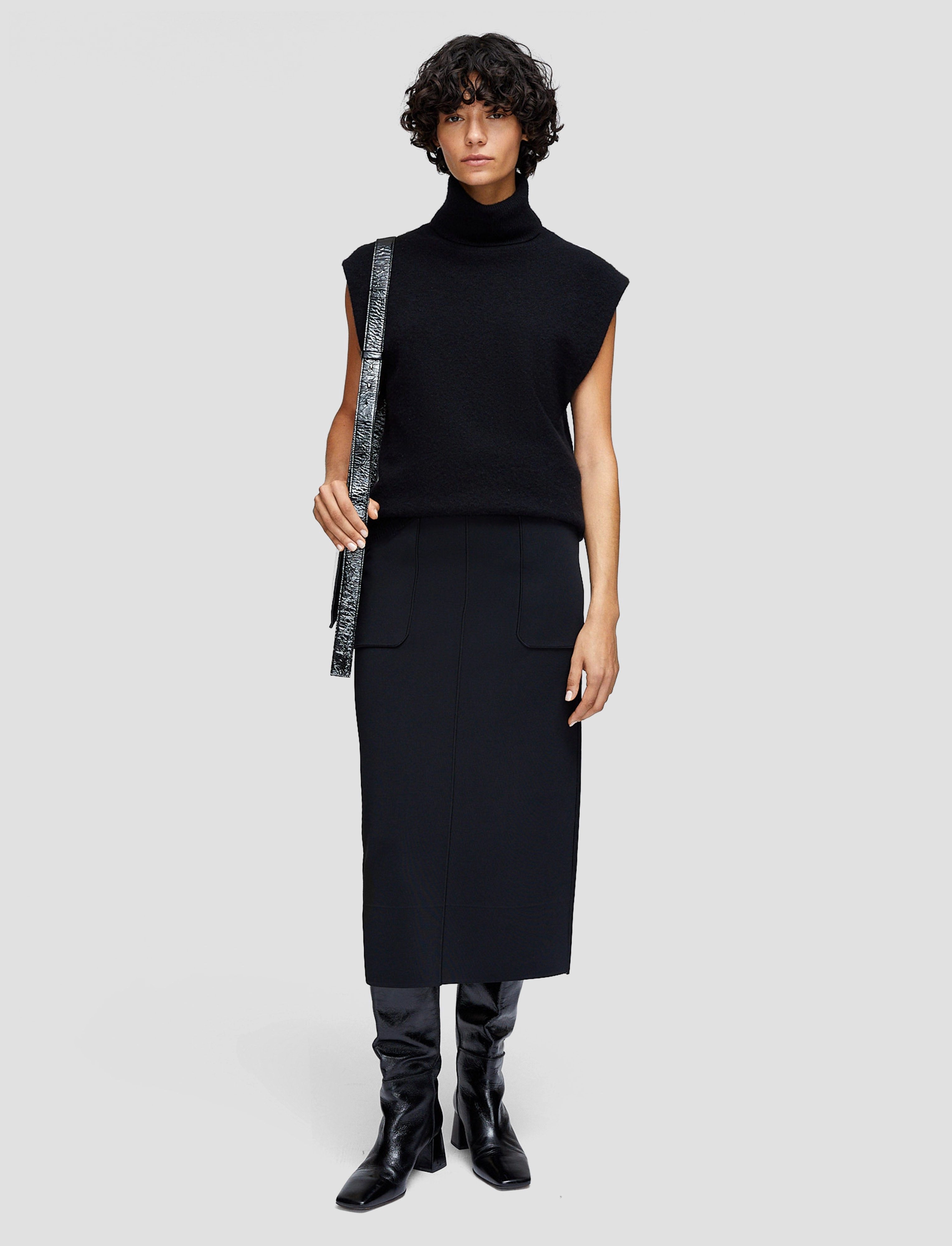 Elegant Flow Milano Knit Stretch Skirt