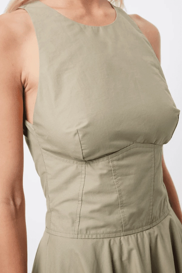 Metallic-Shine Homage Maxi Dress Eucalyptus