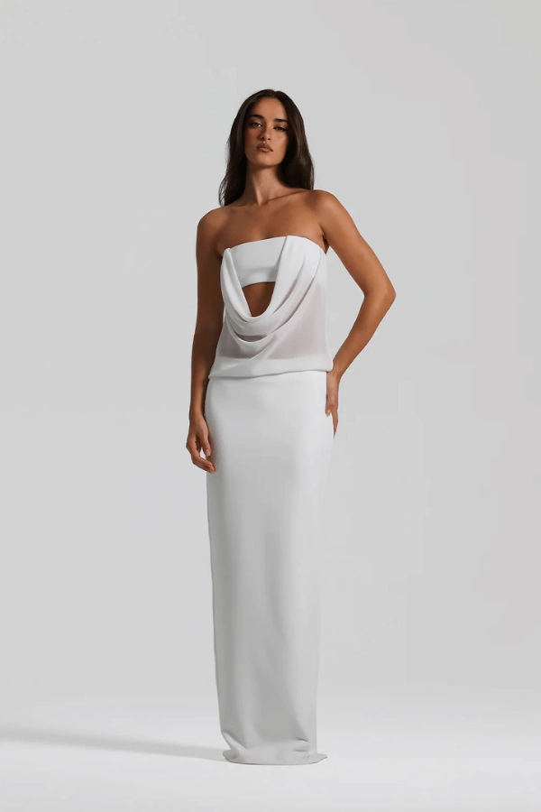 PlushLining Tayte Dress White
