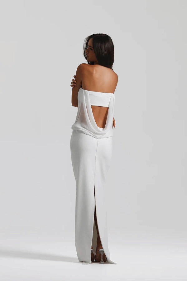 Tayte Dress White Cool Motion Simple Flow