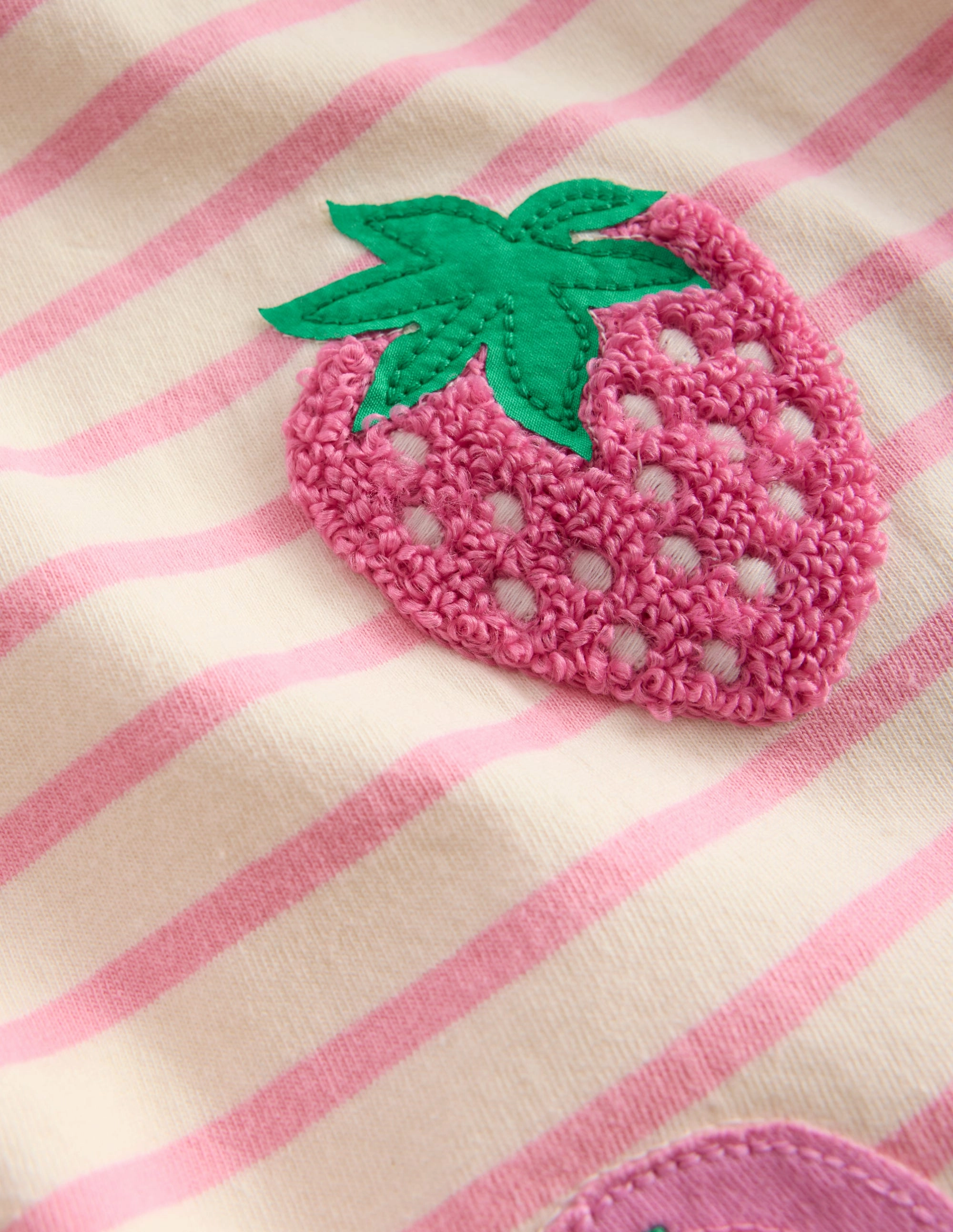 Flutter Short Sleeve T-shirt-Bubblegum Pink Fruits Double Layered Hood Assembly