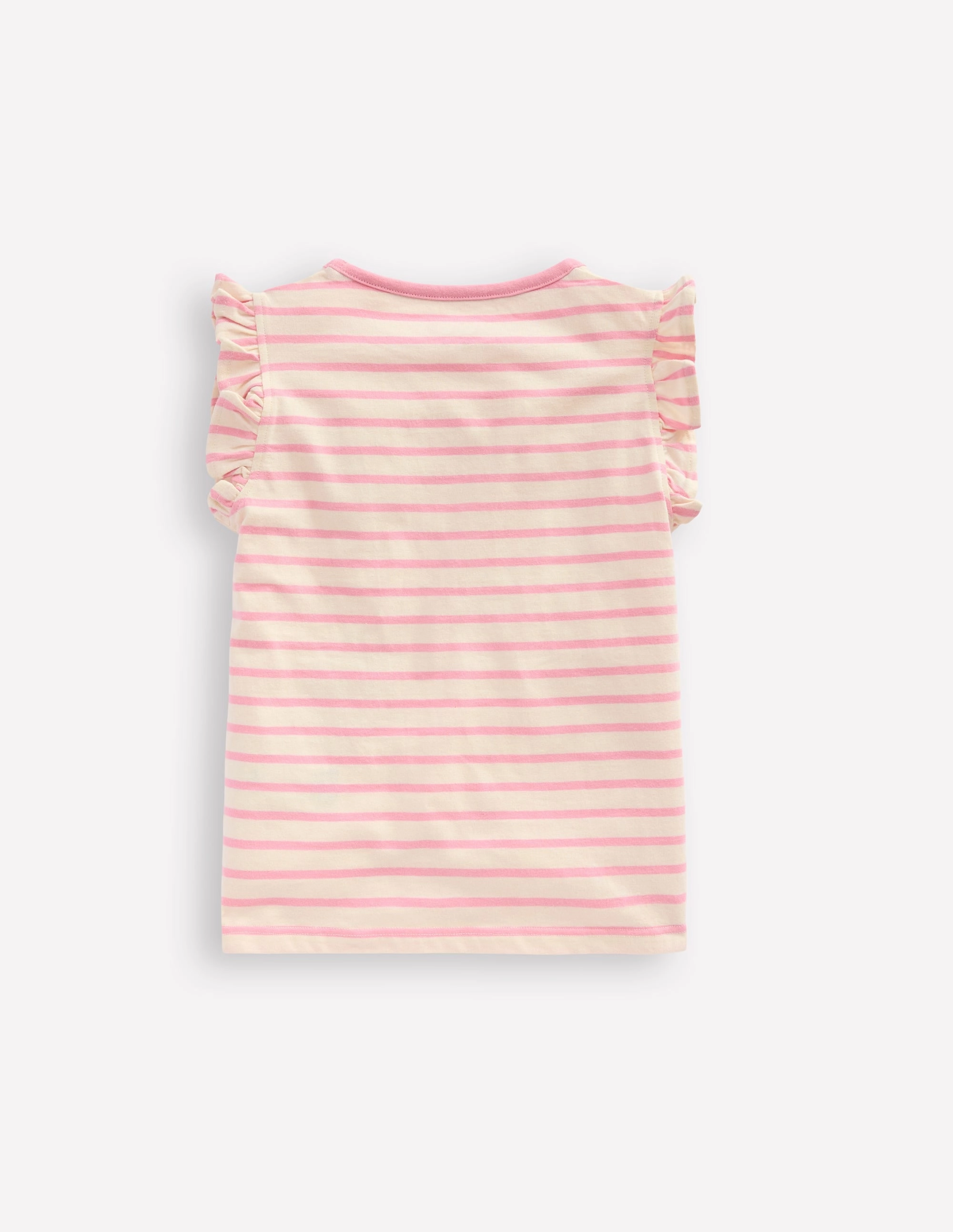 Flutter Short Sleeve T-shirt-Bubblegum Pink Fruits Sustainable Cotton Anti Fade Technology