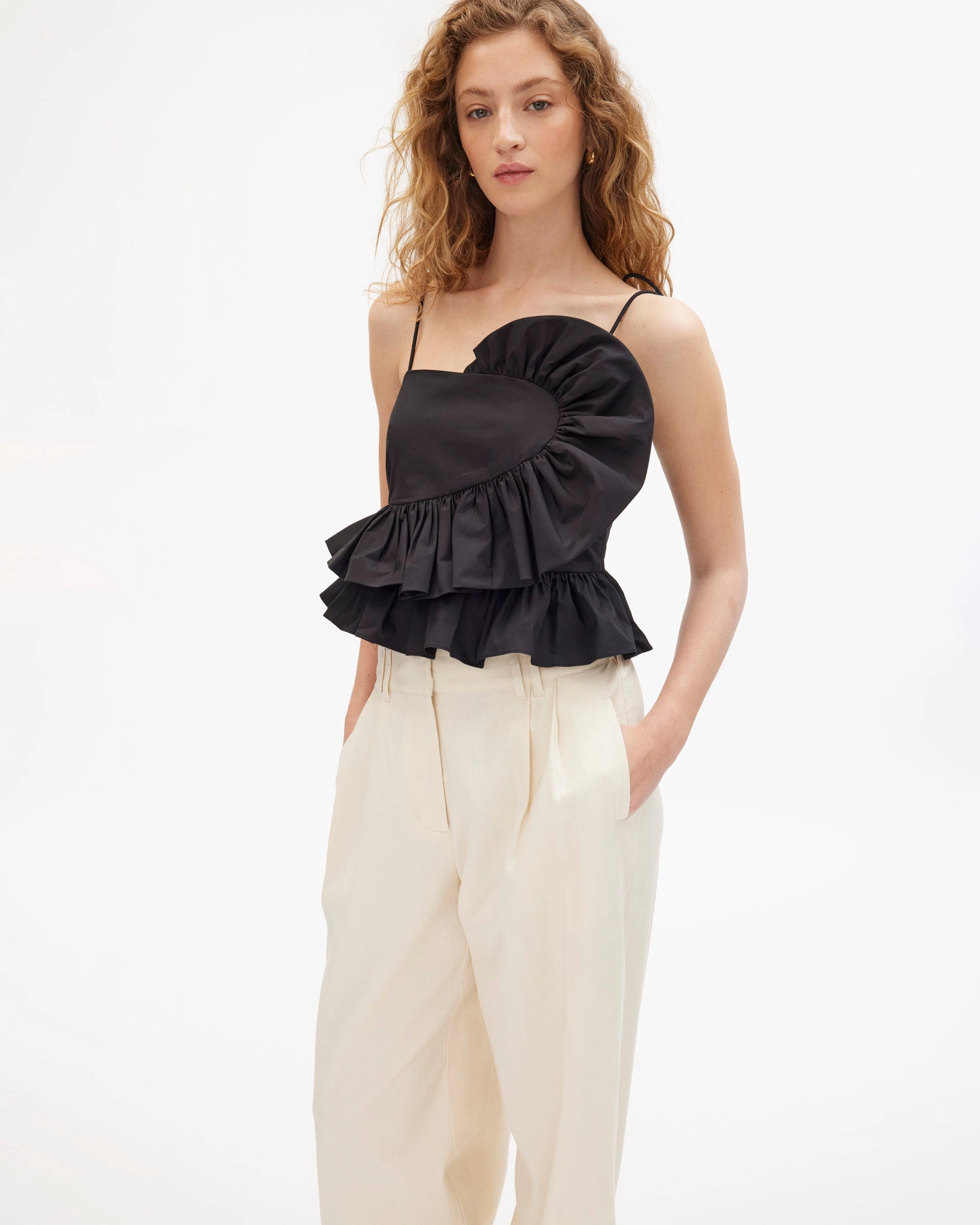 Multipanel Construction FullCut Shoulder Claudette Top