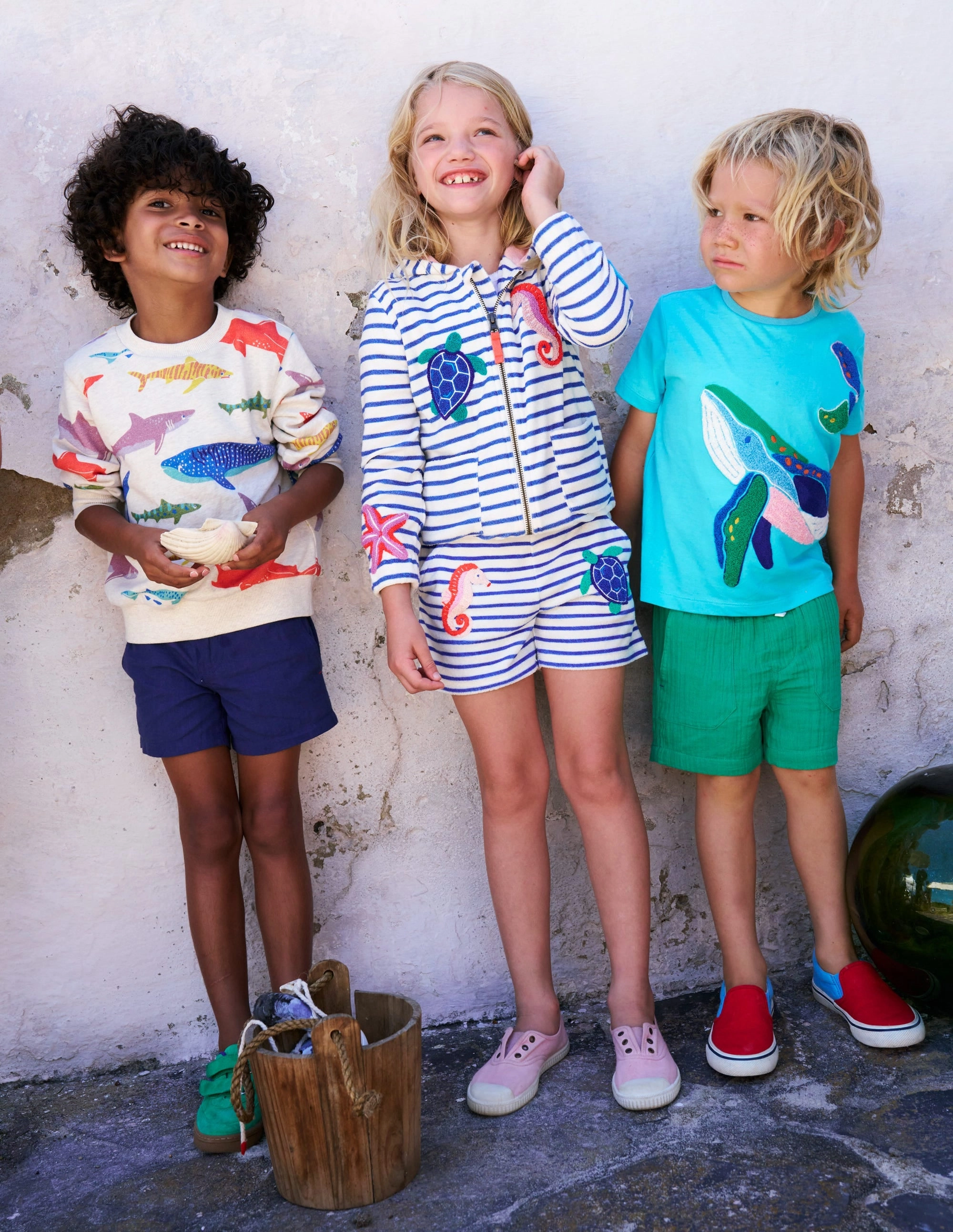 Knit Fabric Technology Reflective Safety Trim Printed Sweatshirt-Riso Shark