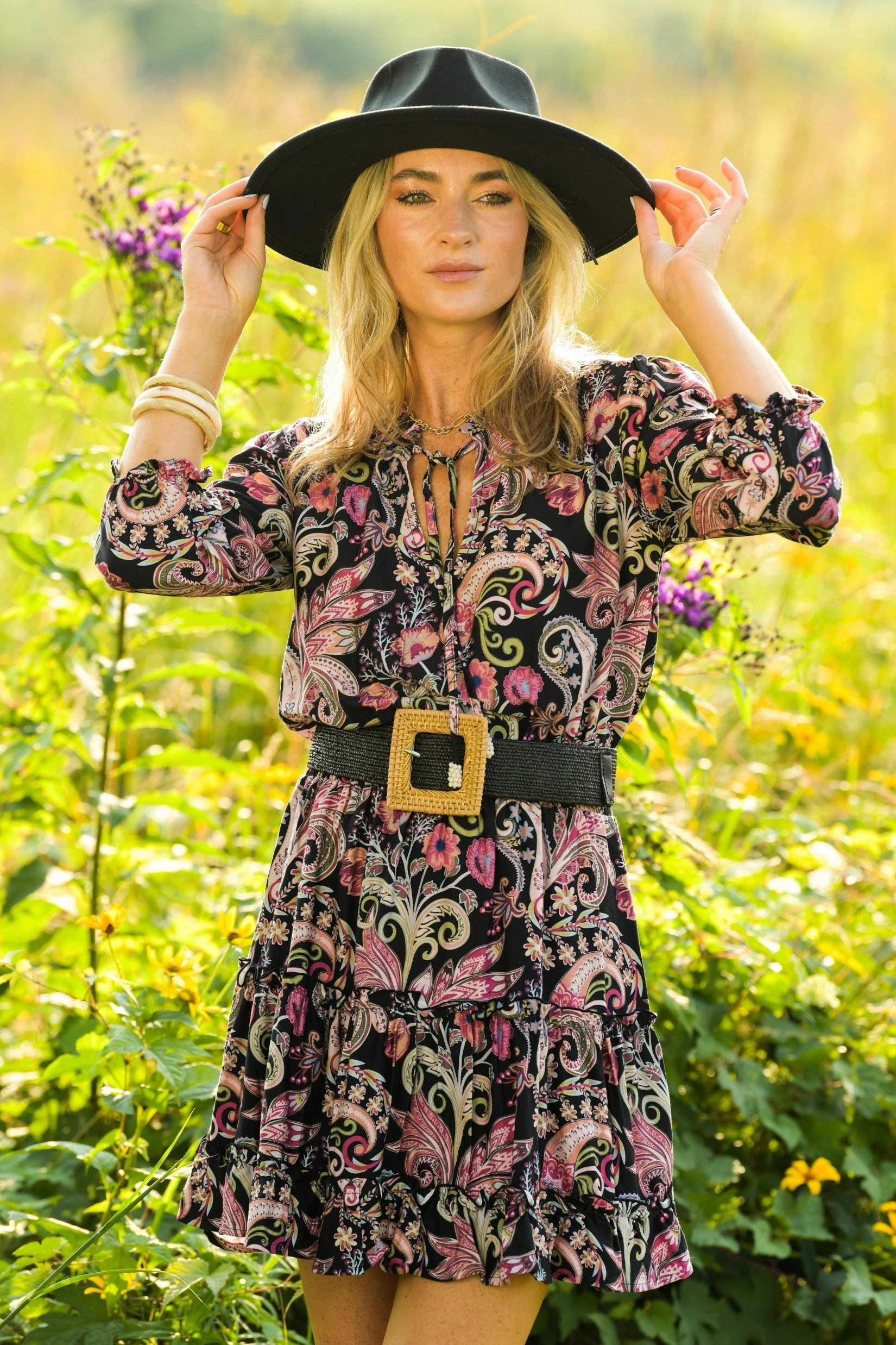 Ibiza Dress / Black Paisley Seasonal Essential