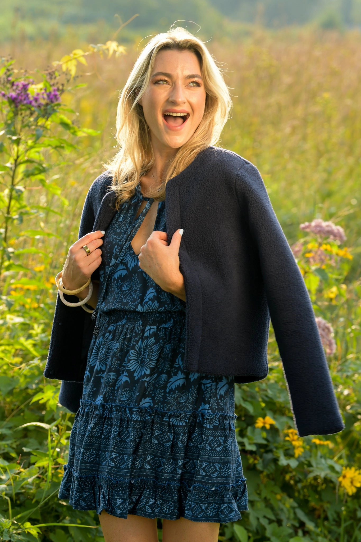 Ibiza Dress / Indigo Cabbage ReinforcedHem Comfortable Design