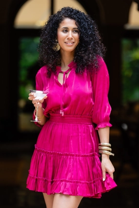 Ibiza Dress / Raspberry Machine-washable