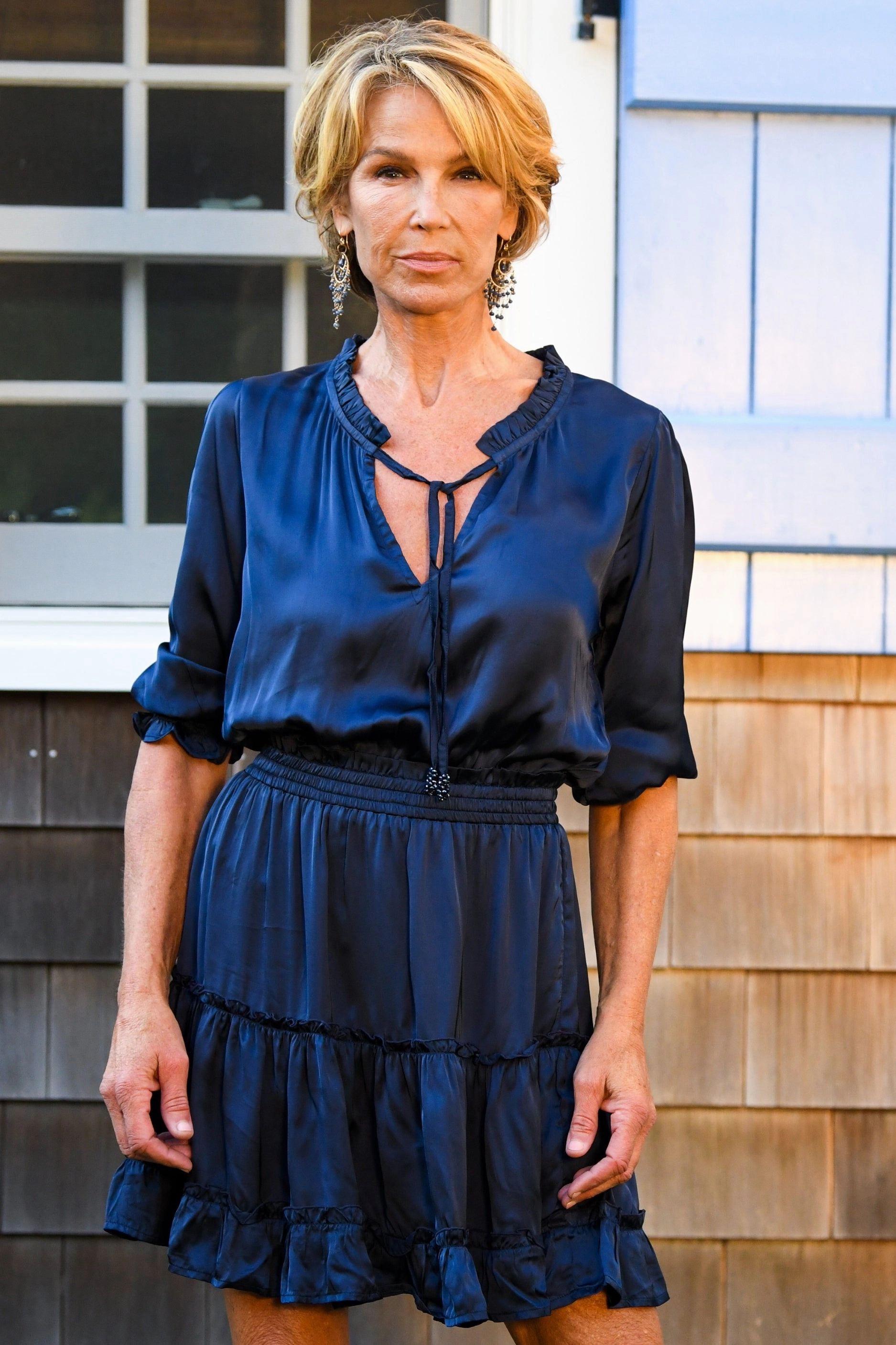 Versatile-Style Ibiza Dress / Sapphire Silk