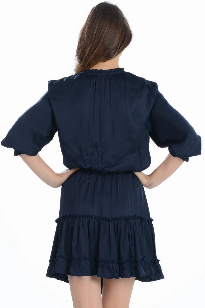 Ibiza Dress / Sapphire Silk Back-Zip TemperatureRegulatingFabric