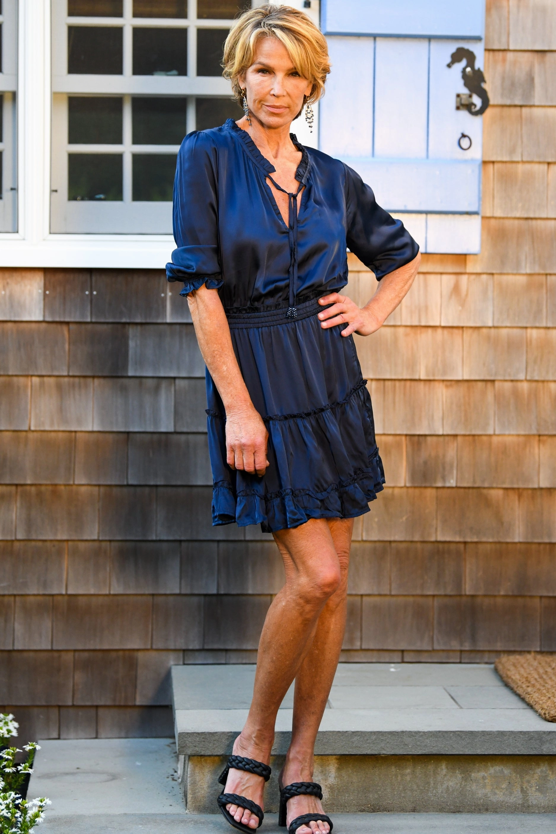 Ibiza Dress / Sapphire Silk Winter Wrap