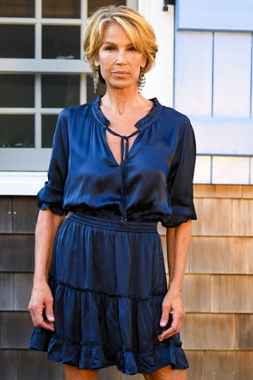 Ibiza Dress / Sapphire Silk Family Vibe Statement-Piece